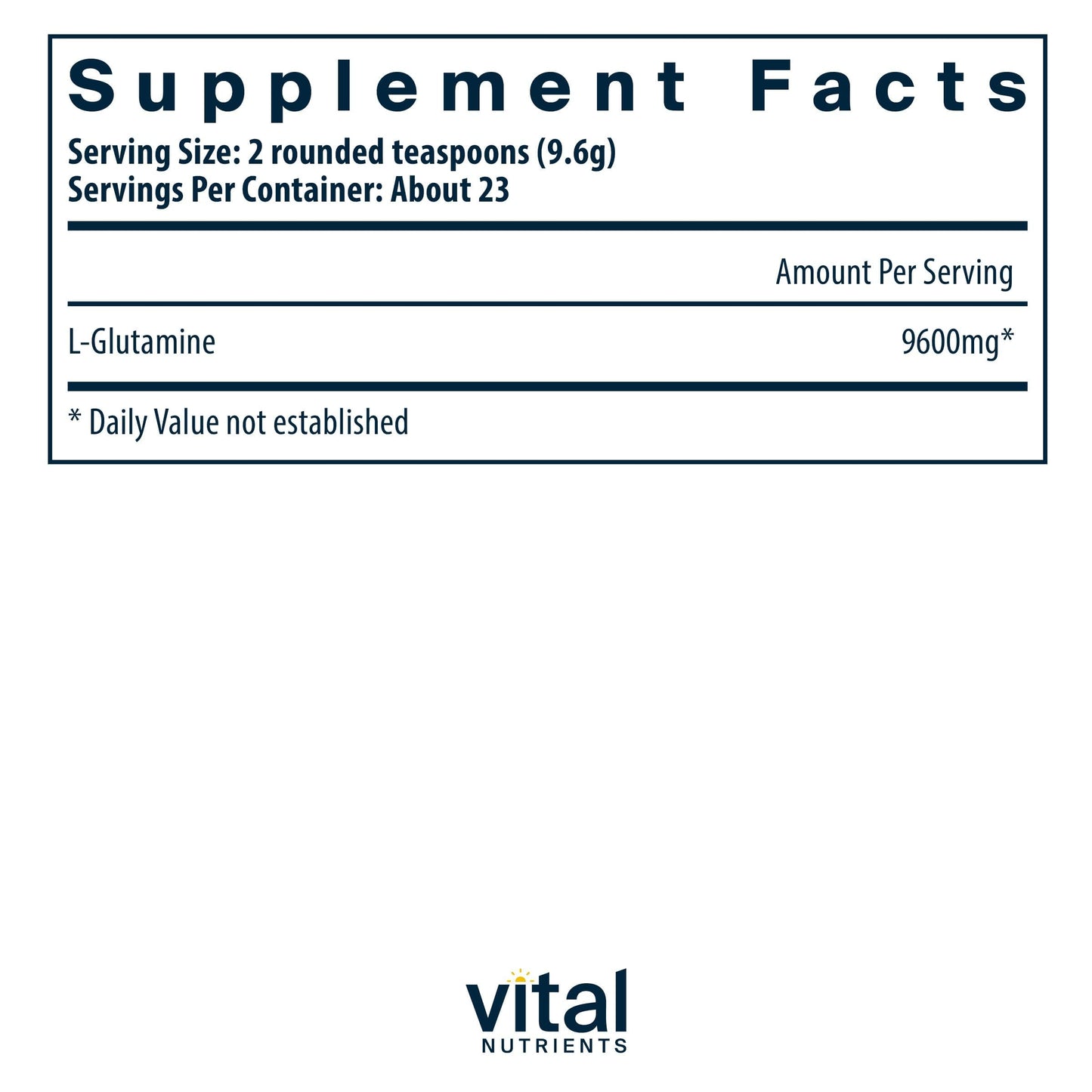 Vital Nutrients L-Glutamine Powder, 8 oz