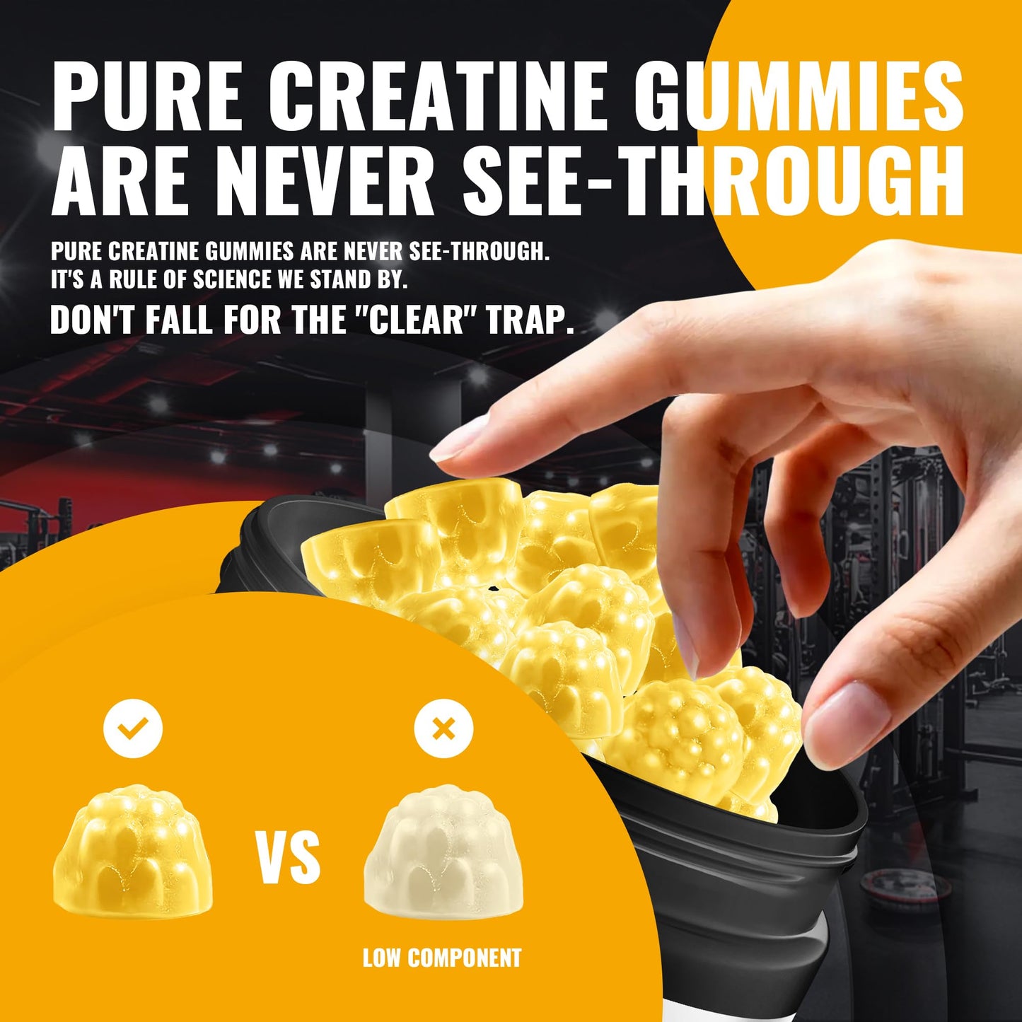 Natures Aid Creatine Monohydrate Gummy 135 Count