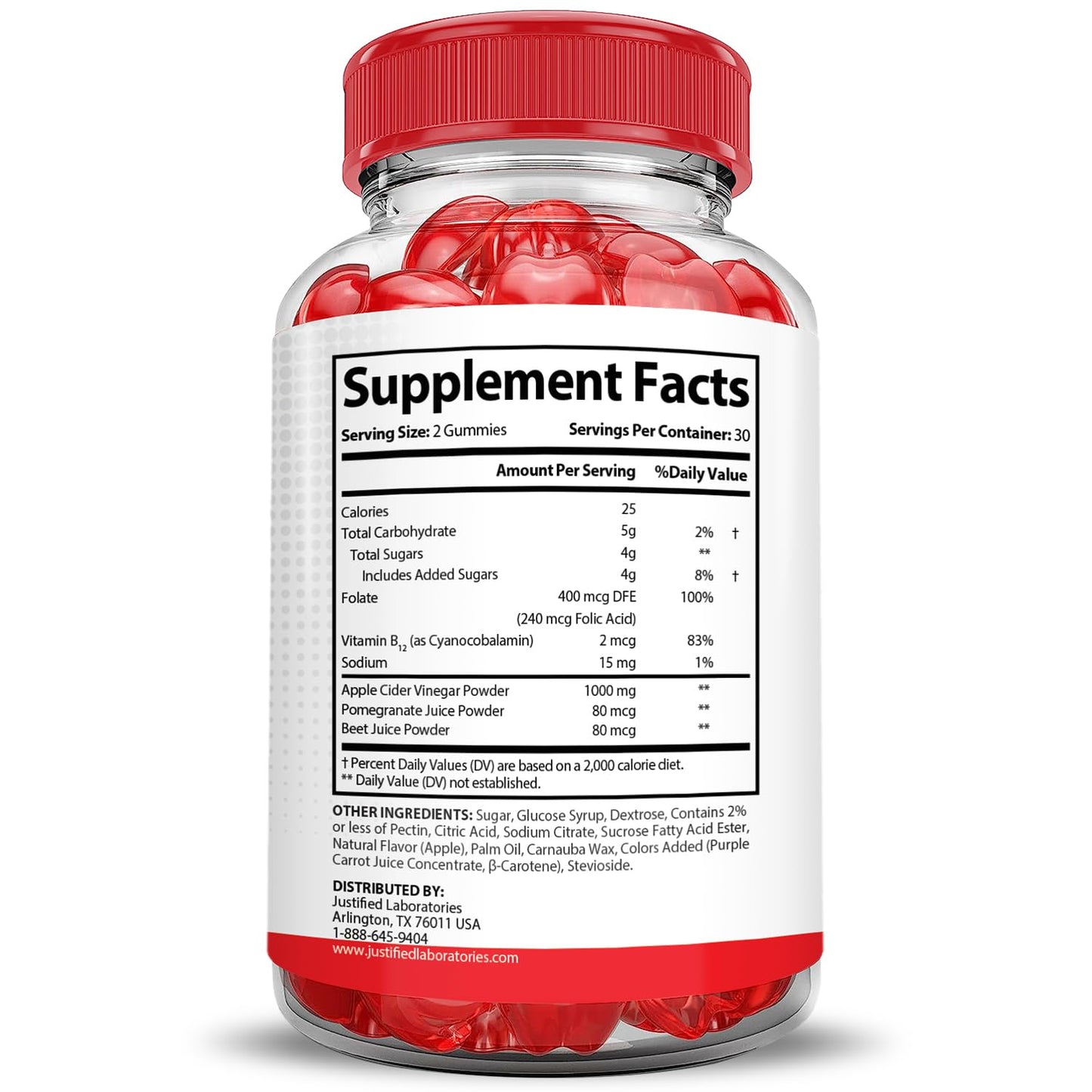 Justified Laboratories Vital Pump XL Performance Gummies 1000MG Advanced Formula Vital PumpXL, 120 Gummies