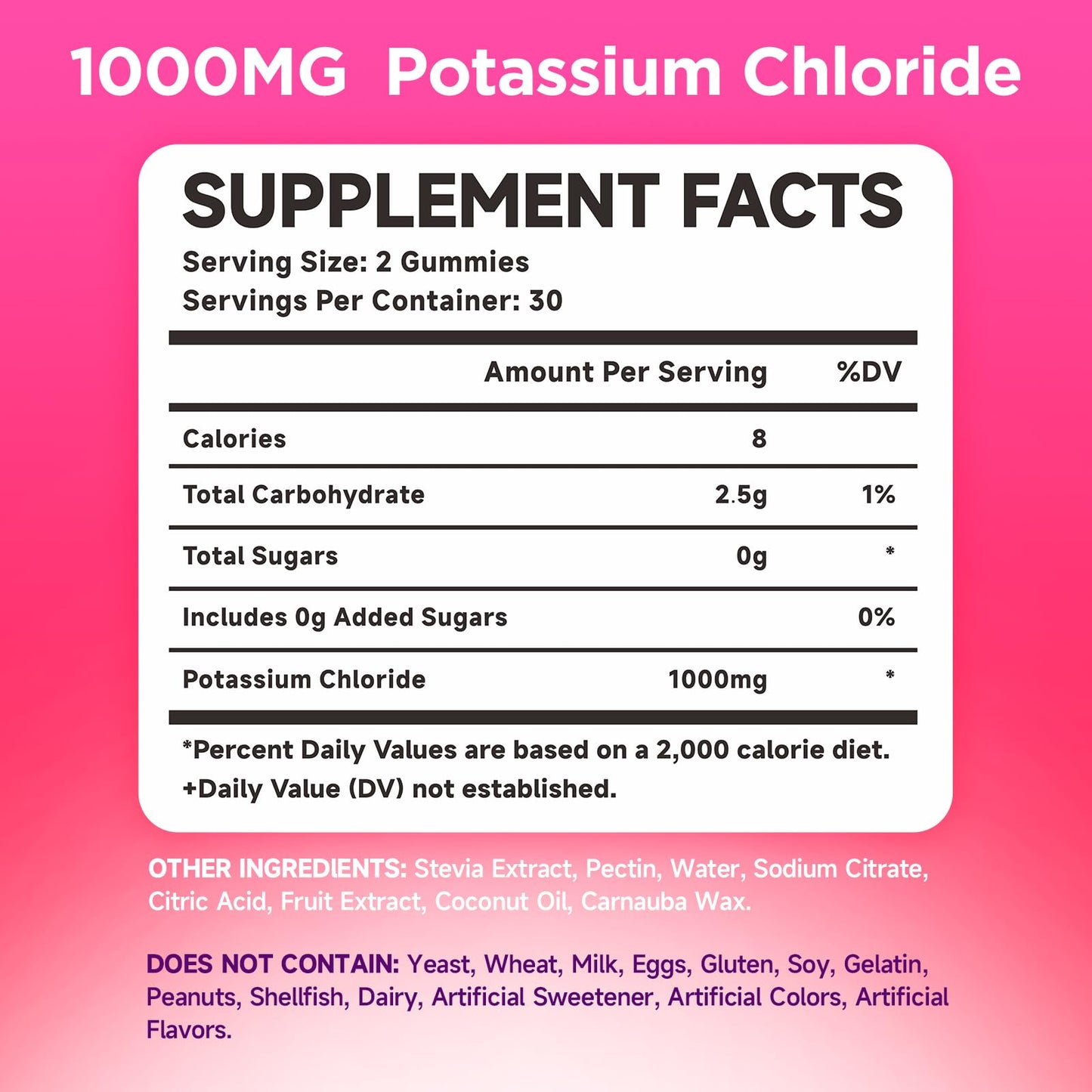 MEENCCD Potassium Gummies 120 Count