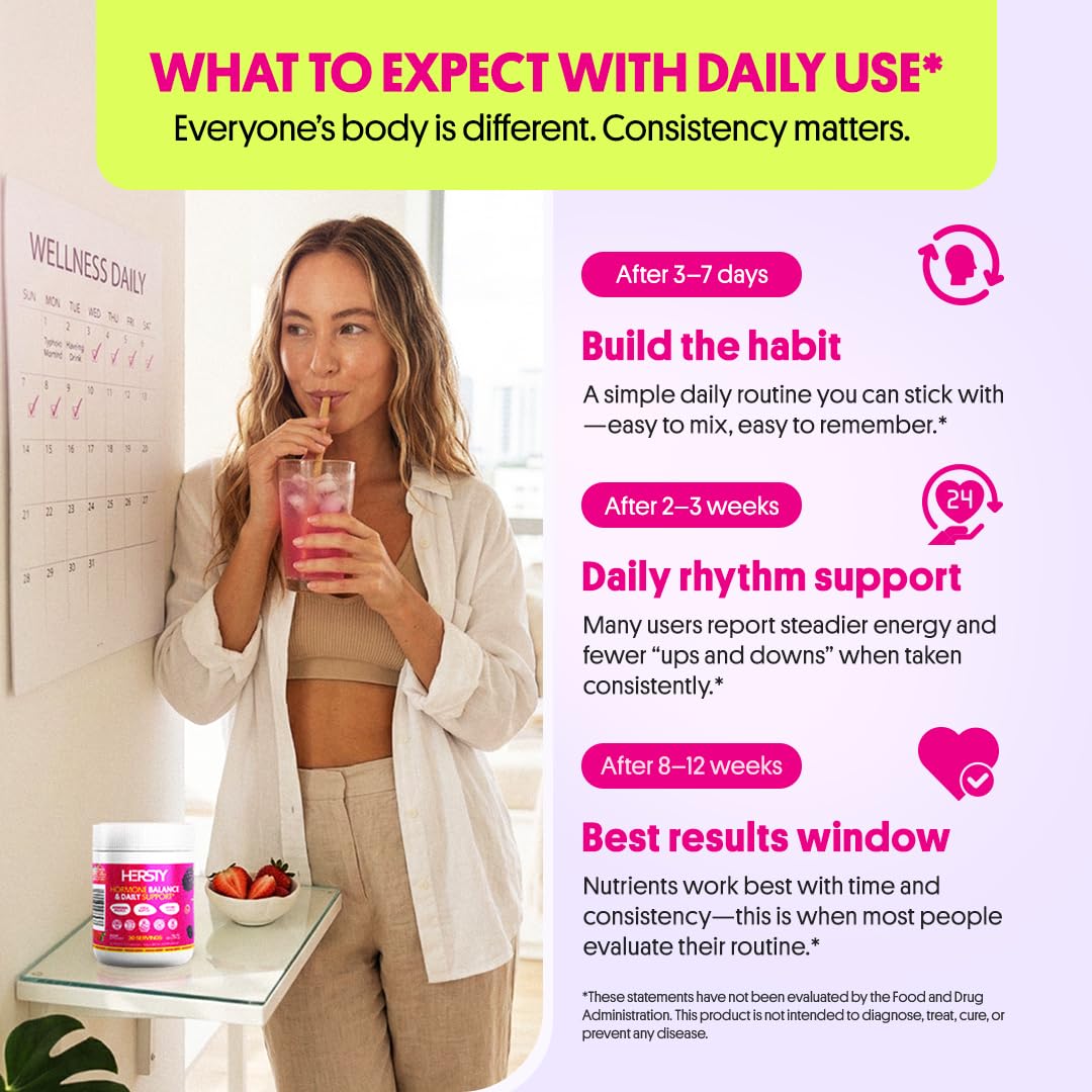 HERSTY Myo-Inositol & D-Chiro Inositol 40:1 Magnesium Powder for Women, 5.8 oz