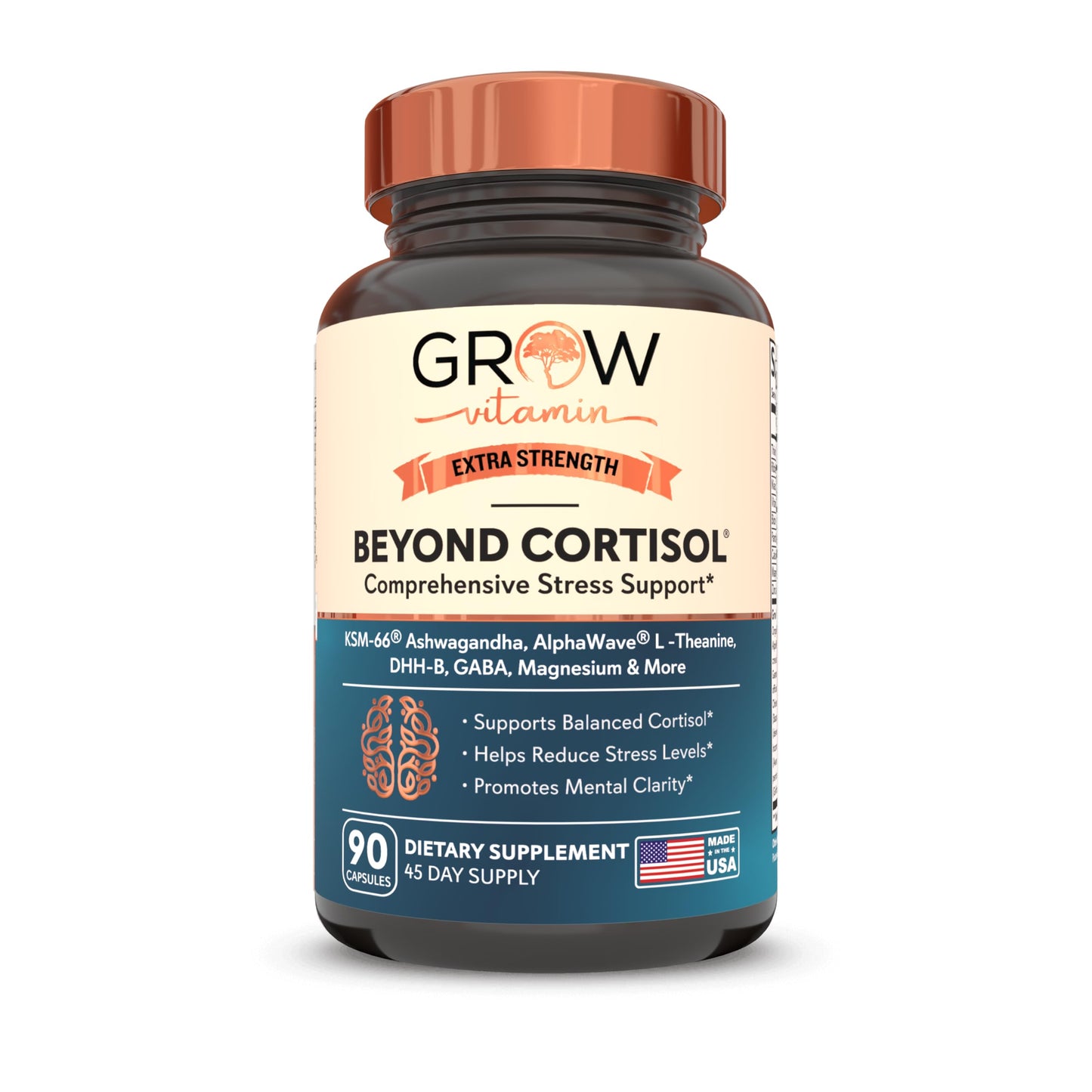 Grow Vitamin Cortisol Support Capsule 90 Count
