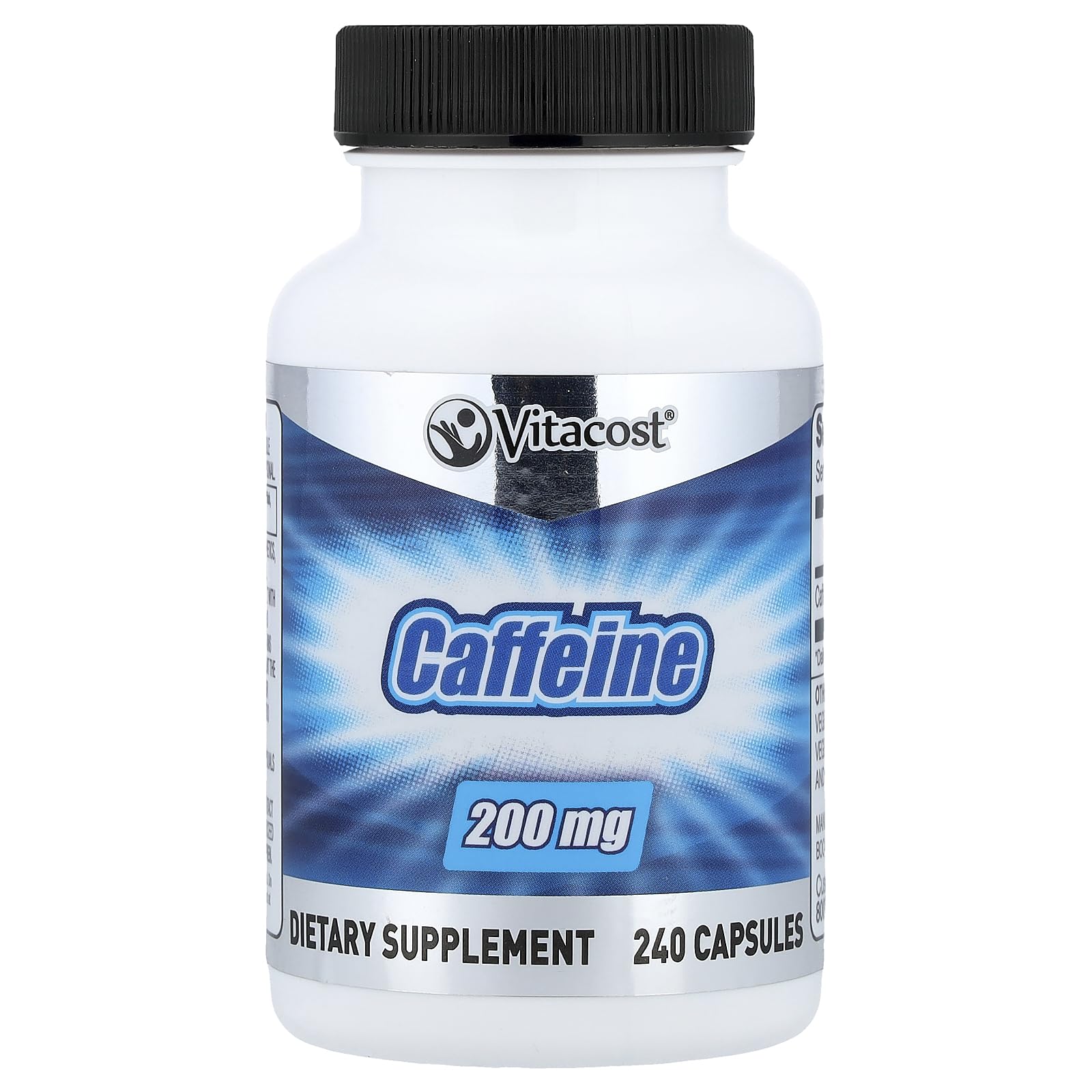 Vitacost Caffeine 200 mg Capsule, 240 Capsules