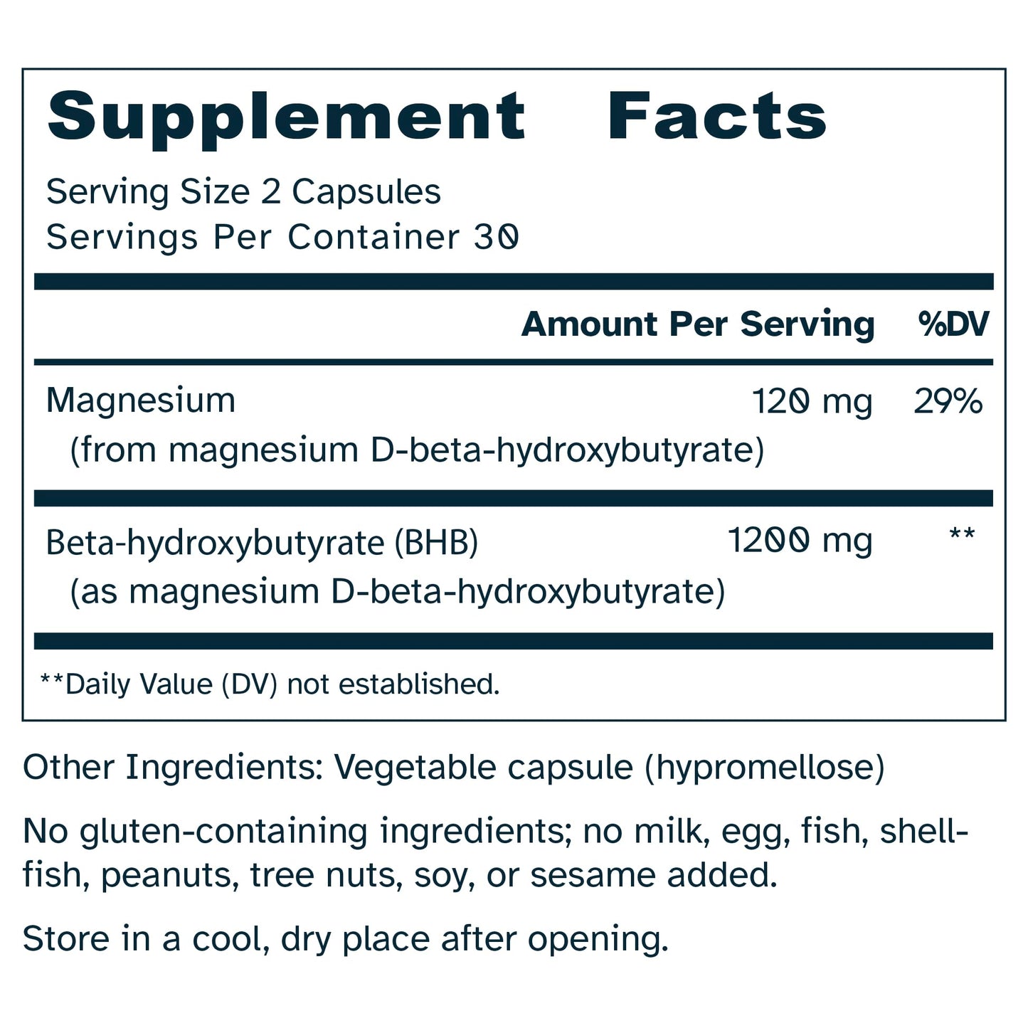 Awakened.energy Mg-BHB Magnesium Beta-Hydroxybutyrate Supplement 60 Capsules