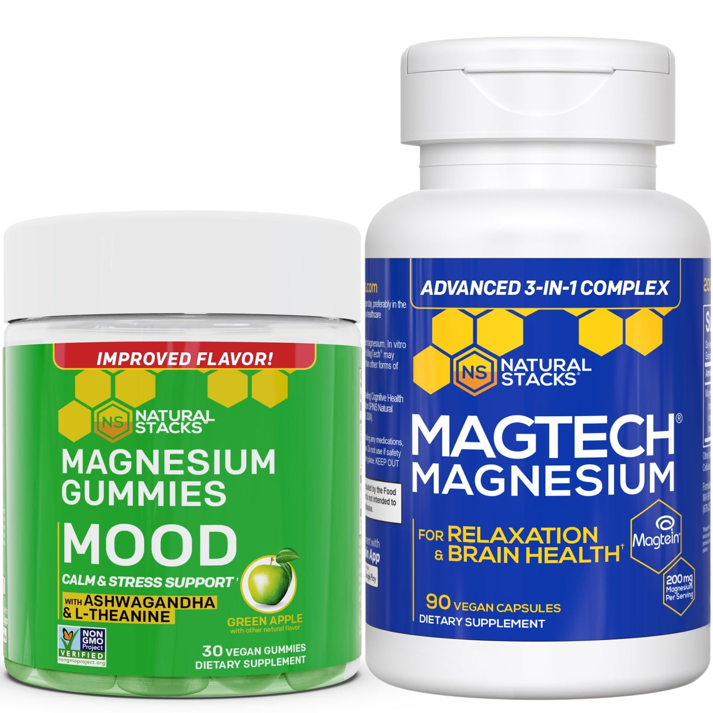 NATURAL STACKS Magtech + Mood Magnesium Capsules 2-Pack