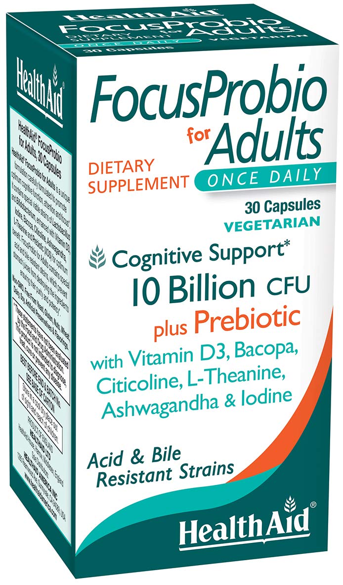 HealthAid FocusProbio for Adults Gut-Brain Support Probiotic Tablet, 60 Count