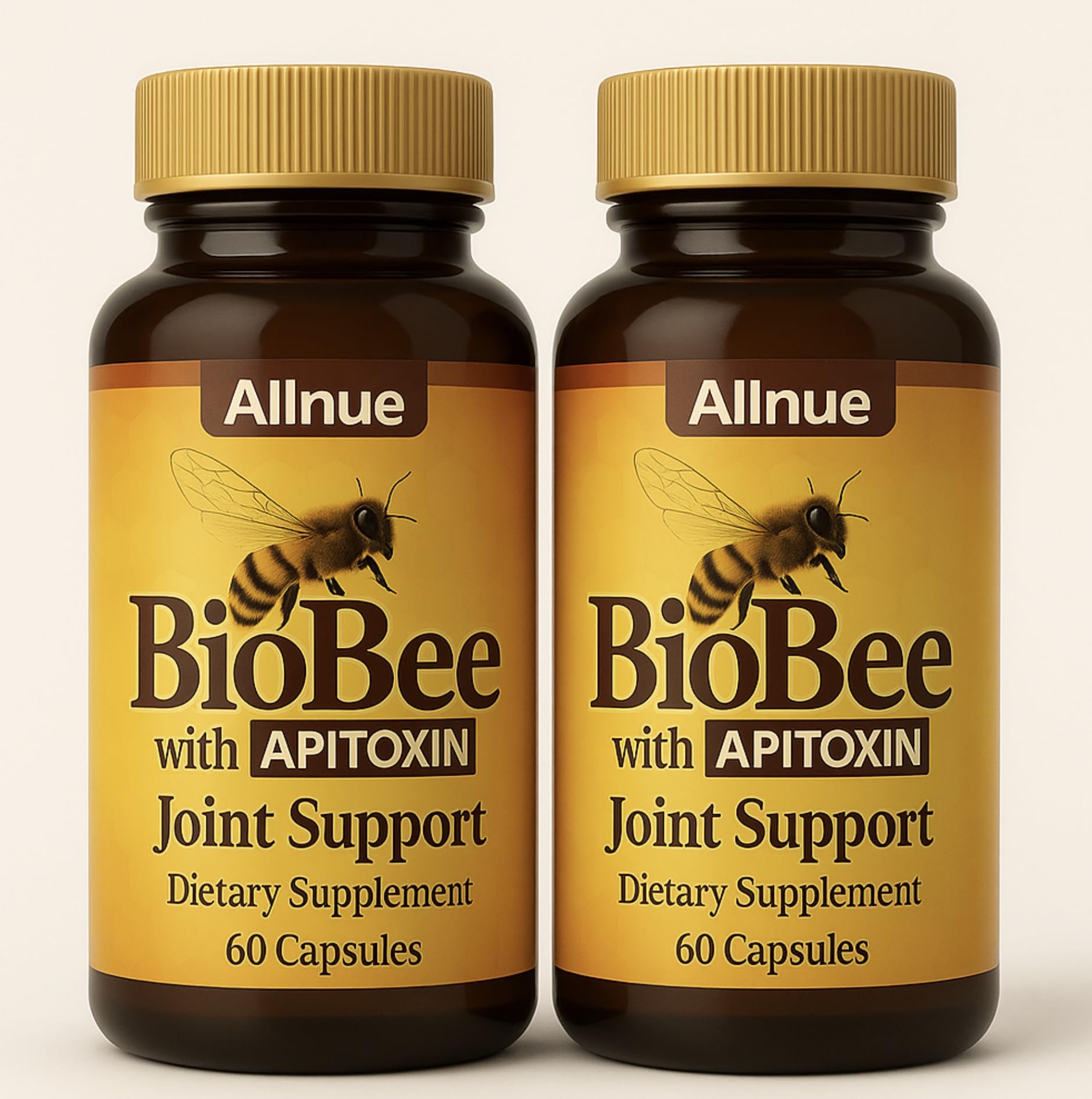 Generic Natural Bio Bee Venom with Glucosamine Sulfate, Apitoxin & Manuka Honey Dietary Supplement Capsule 60 Count
