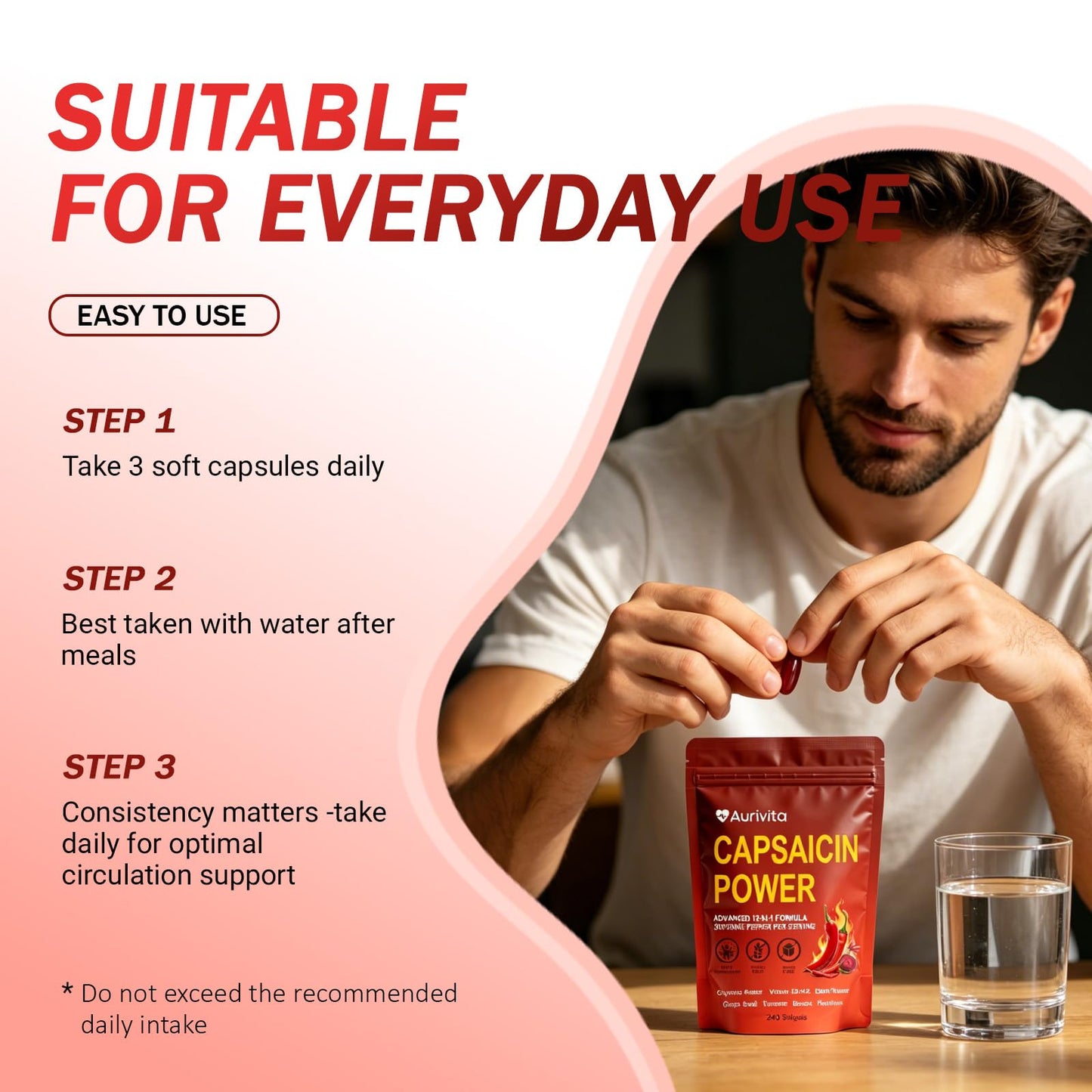 CURAIY Aurivita Capsaicin Softgels 240 Count
