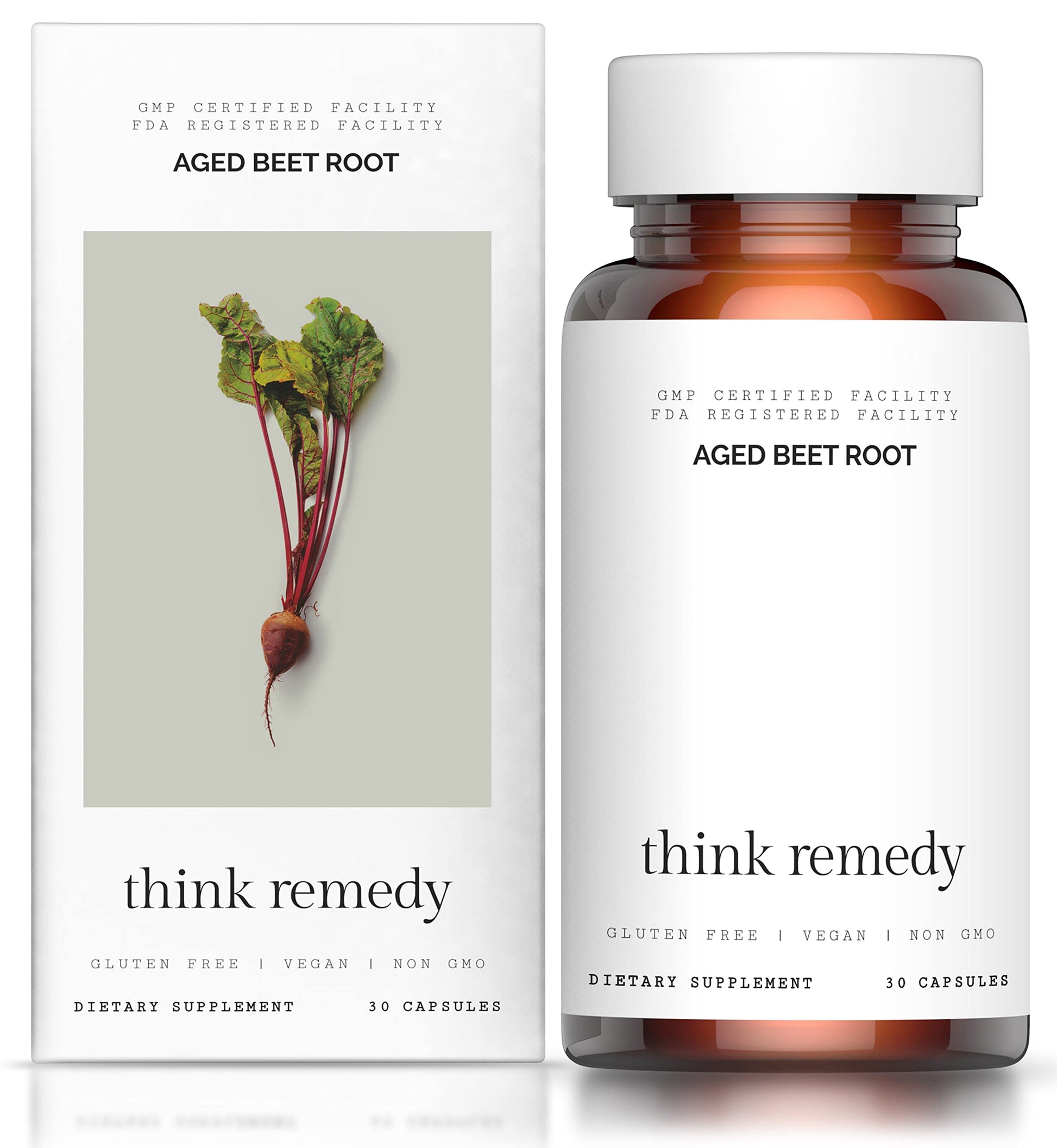 Think Remedy Aged Beet Root Capsules, 30 Count