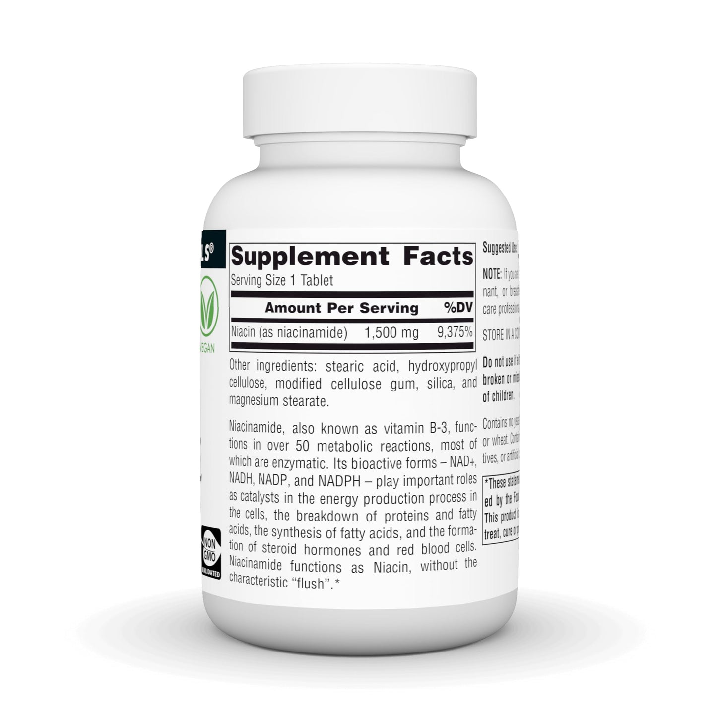 Source Naturals Niacinamide B-3, Vegan Vitamin B-3, 1500 mg, 100 Tablets
