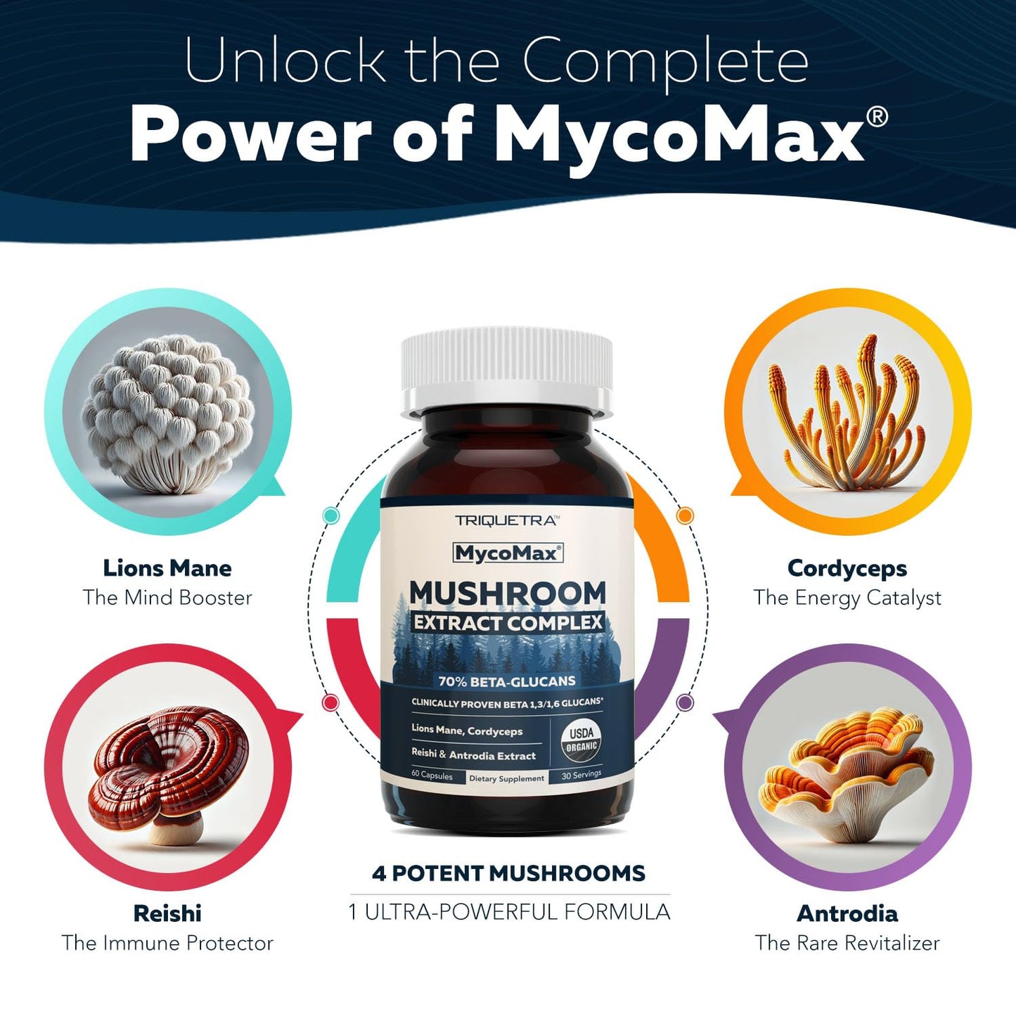 Triquetra Health MycoMax Mushroom Complex Capsule 60 Count