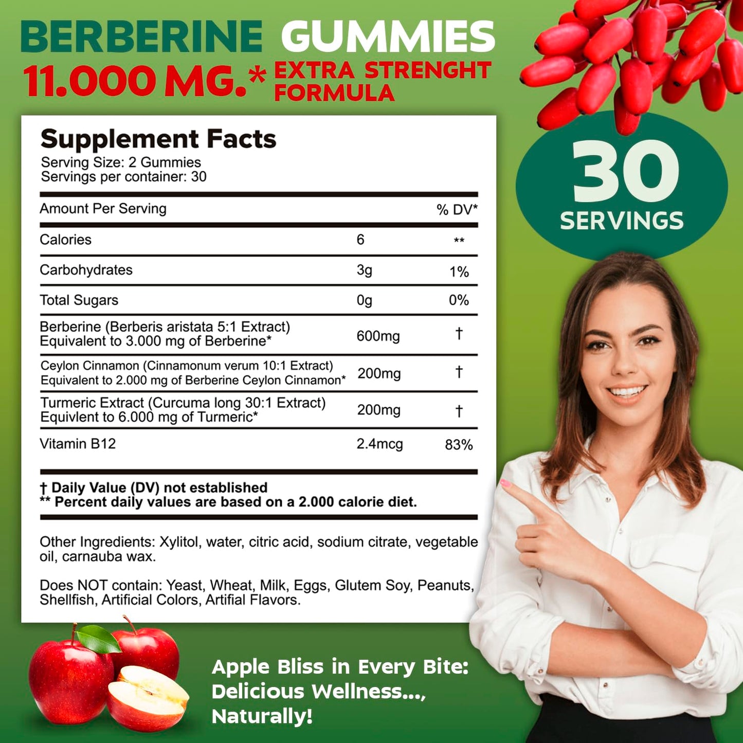 Vitale Style Weight Management Berberine 3000mg Gummies 60