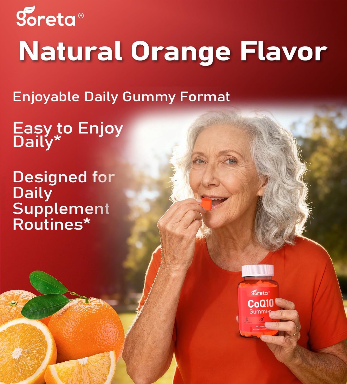 Goreta CoQ10 Gummies with Vitamin E, 250mg per Serving, 60 Count