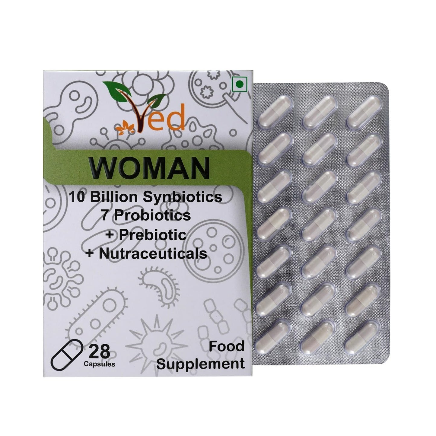 Ved Woman Probiotics and Prebiotics Capsules 28 Count