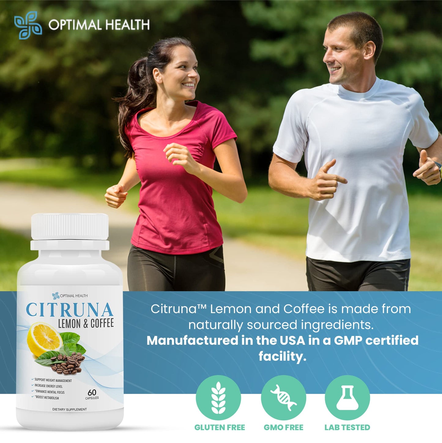 Citruna Lemon and Coffee Weight Loss PM Nighttime Fat Burner for Men and Women, 60 Capsules