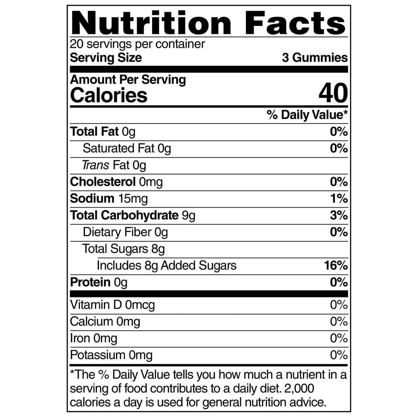 Generic Glucose Gummies 60 Count