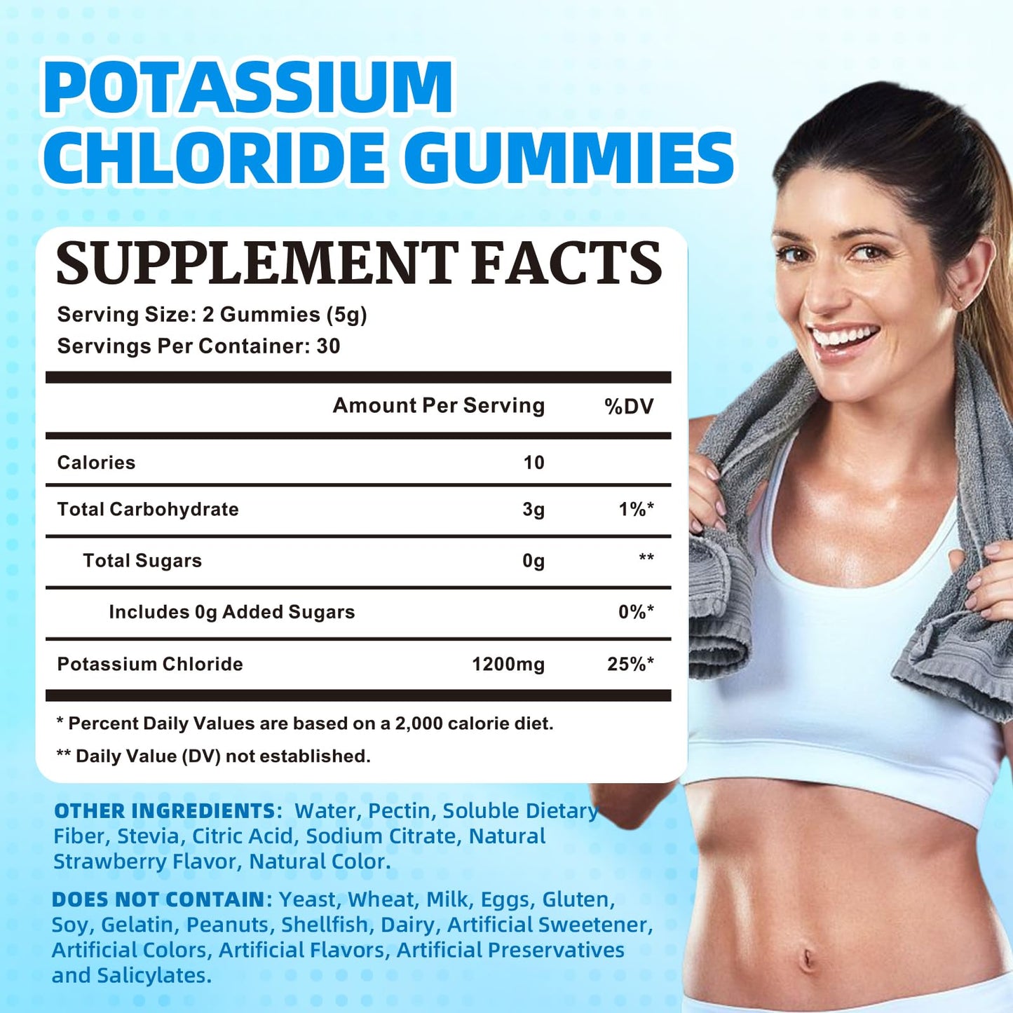Mchokuu Potassium Chloride Gummies 1200mg 120 Count