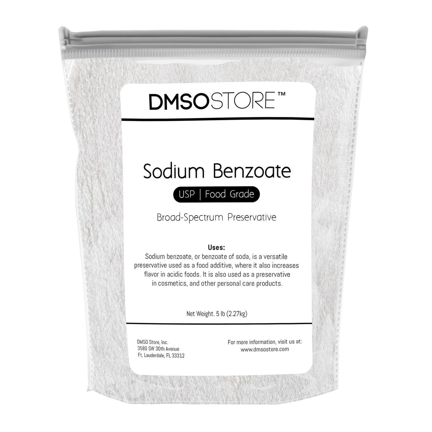 DMSOSTORE Sodium Benzoate Powder, 80 oz