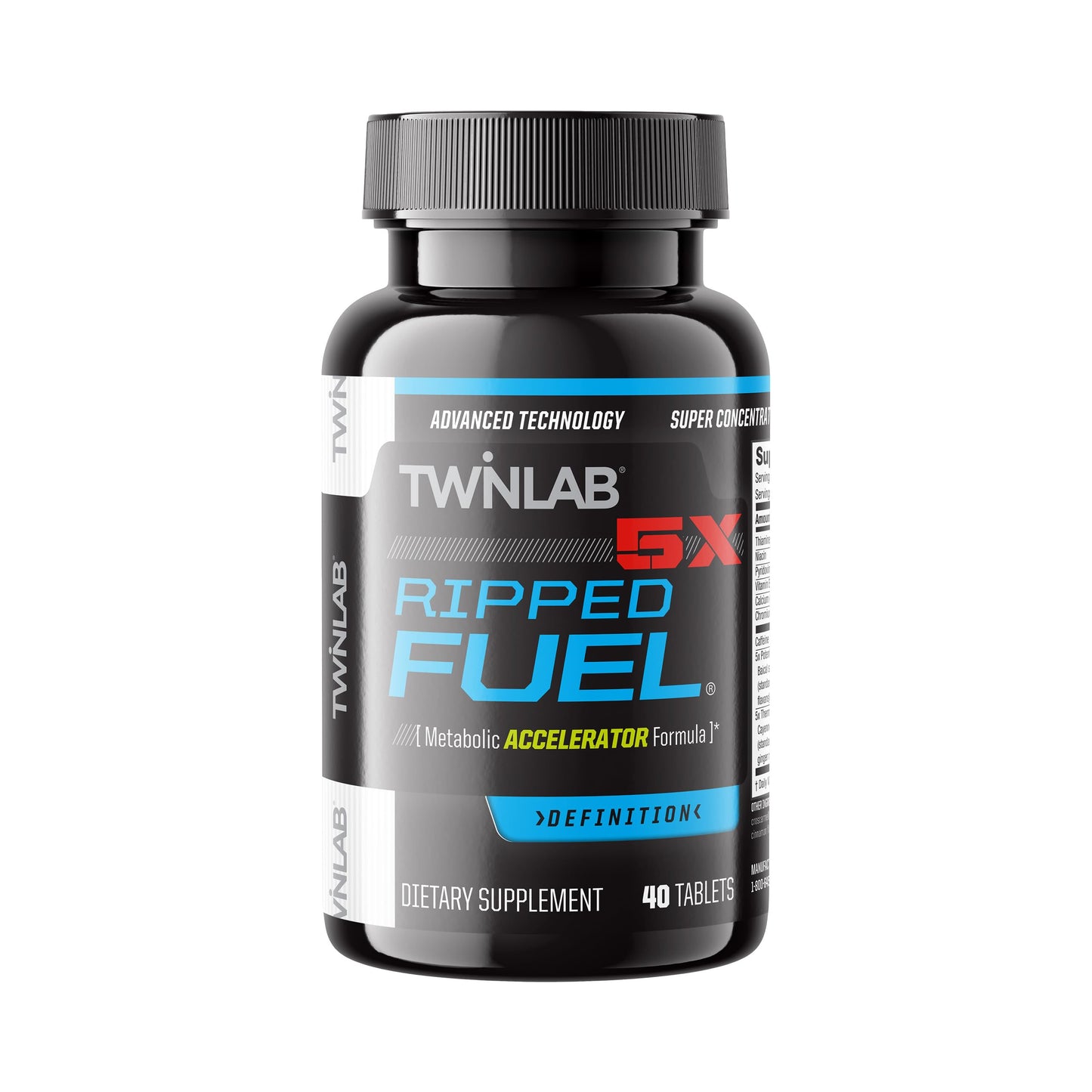 Twinlab Ripped Fuel Endurance & Natural Energy Support Tablets 40 Count