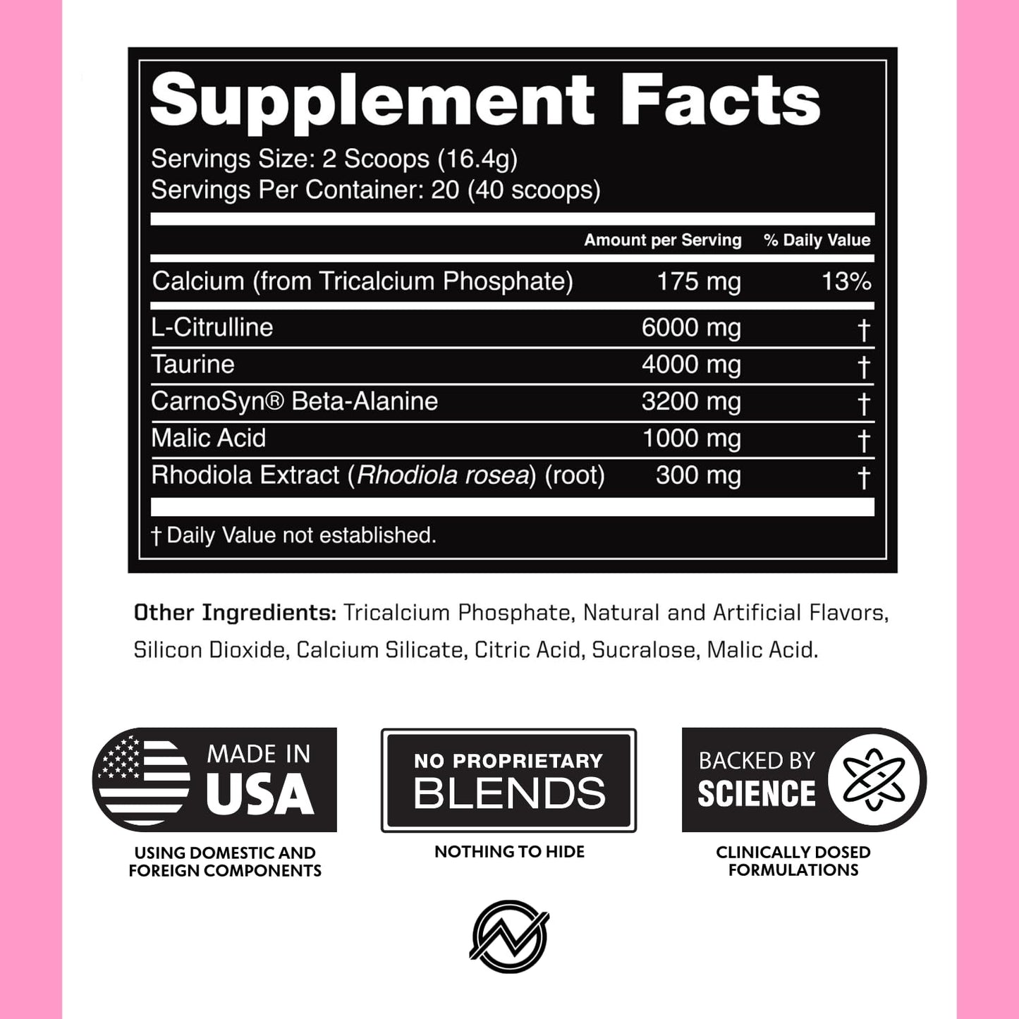 Outwork Nutrition Non-Stim Pre Workout Powder 11.5 Ounce
