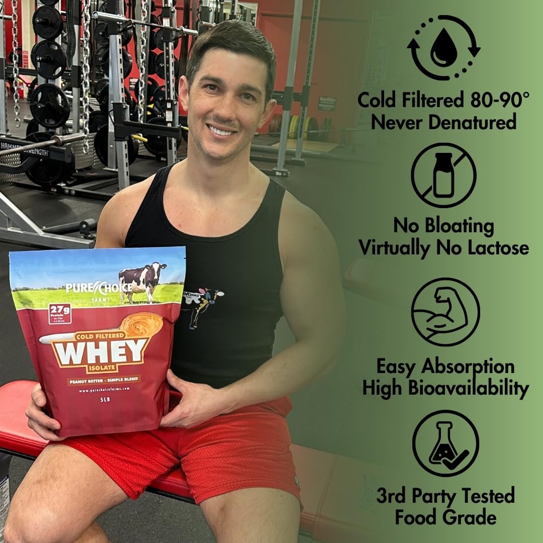 Pure Choice Whey Peanut Butter Whey Isolate Protein Powder, 12 oz