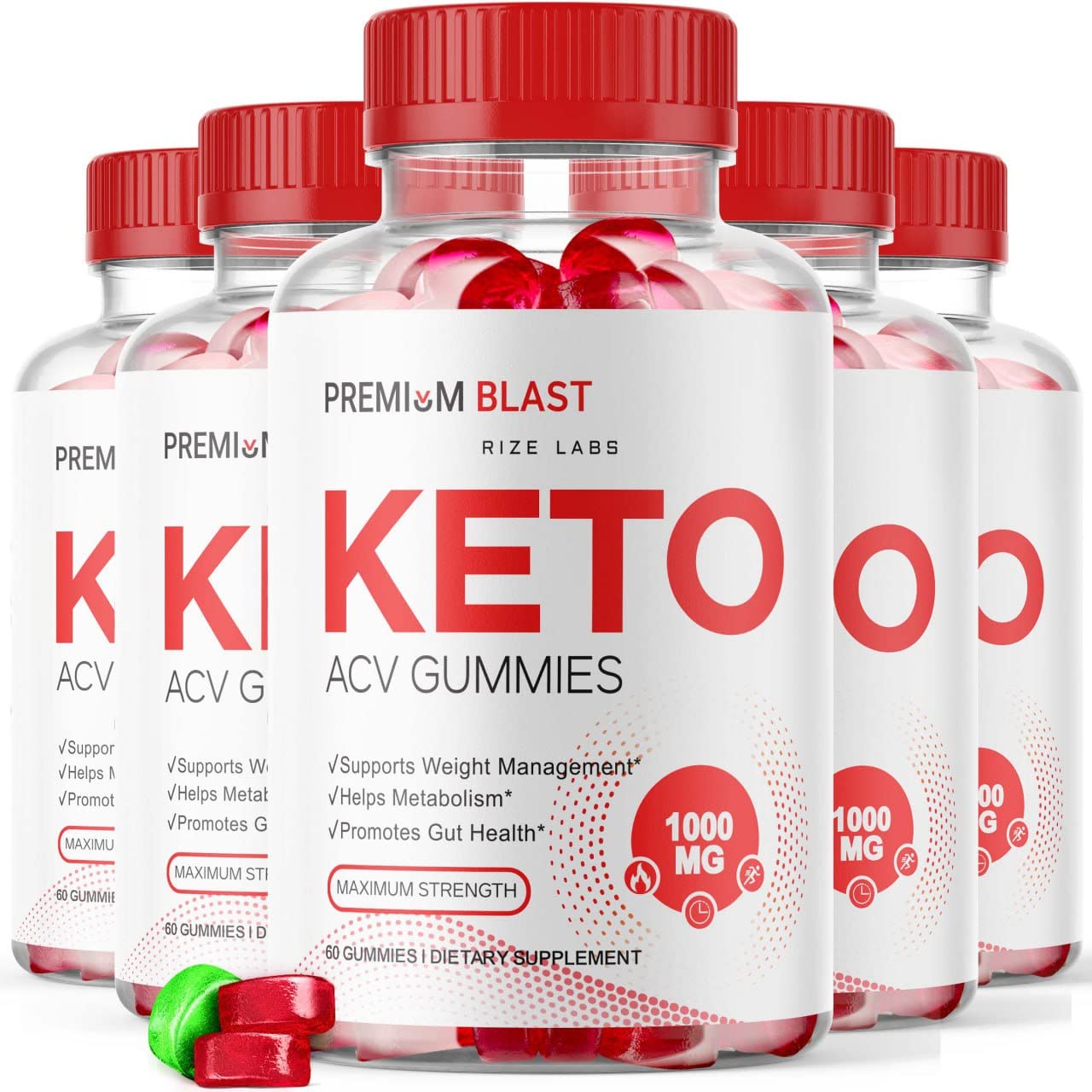 Rize Labs Premium Blast Keto ACV Gummies, 300 Gummies