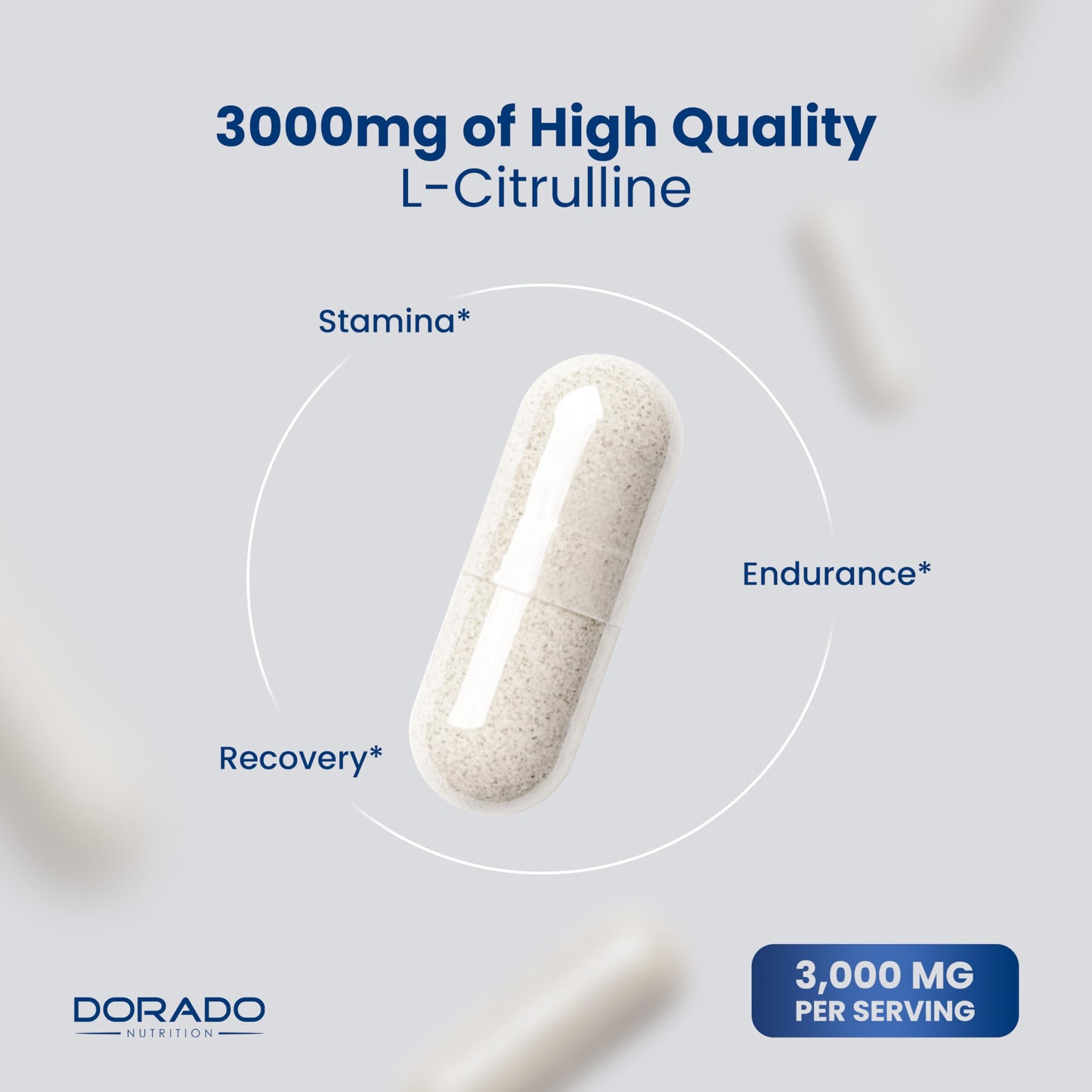 DORADO NUTRITION L-Citrulline 3000mg Capsules 240 Count