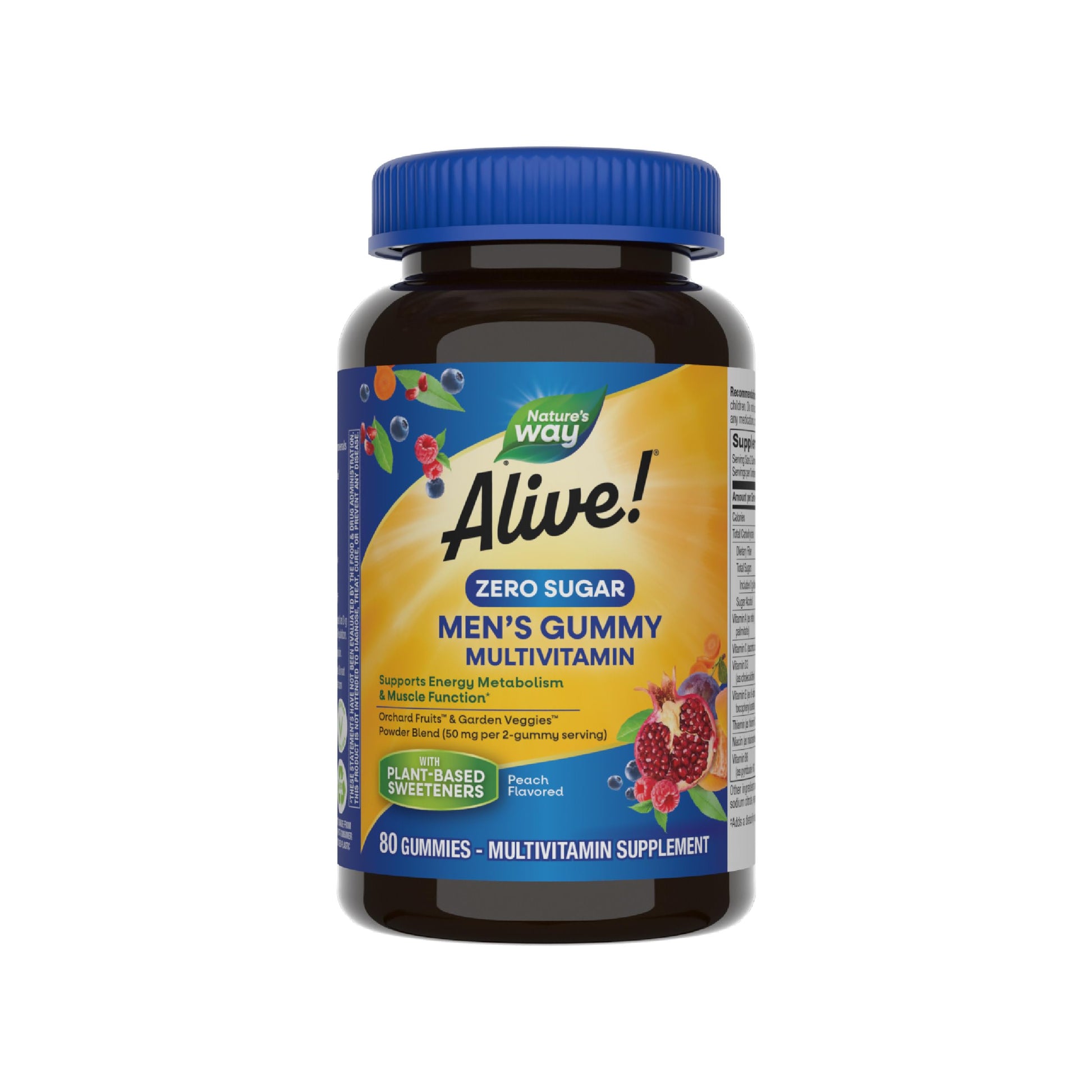 Nature's Way Alive! Zero Sugar Men's Gummy Multivitamins, 80 Gummies