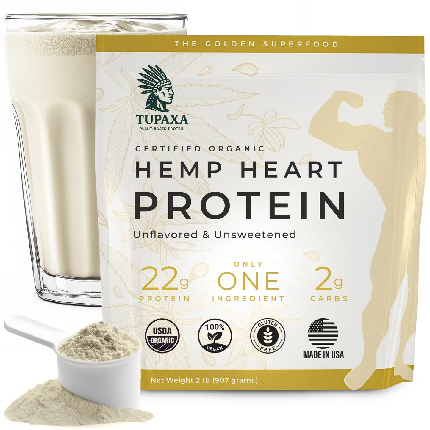 TUPAXA Hemp Protein Powder 32 Servings