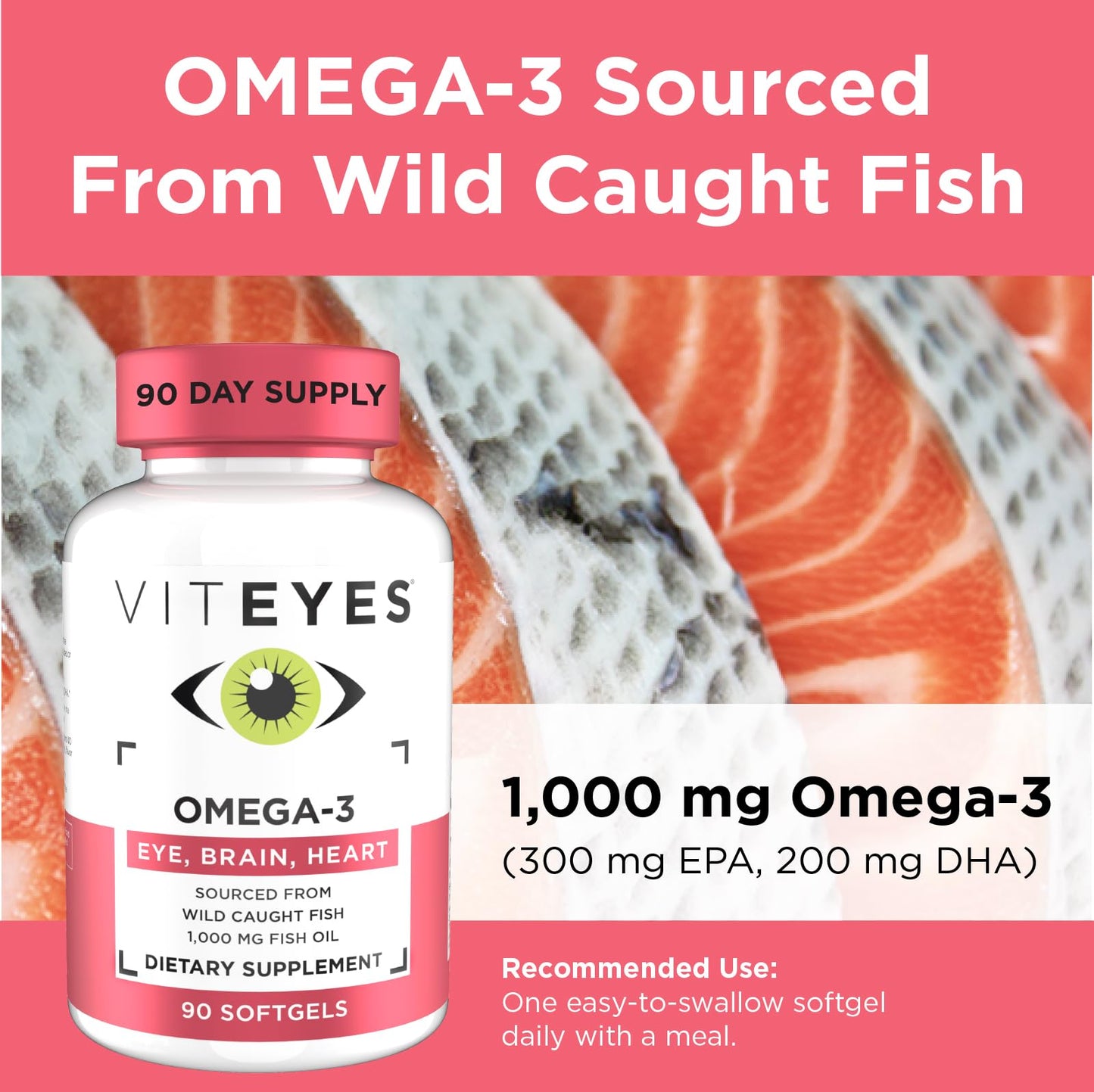 Viteyes Omega-3 Vision Health Supplement 90 Softgels
