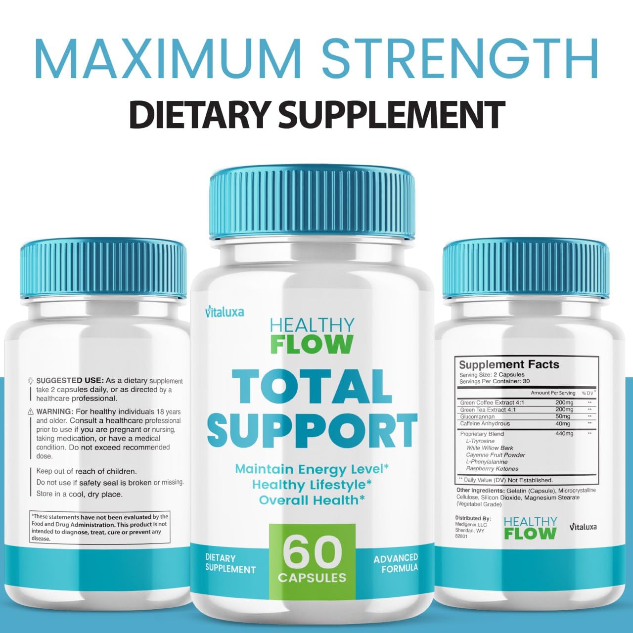Vitaluxa Healthy Flow Capsules 120 Count