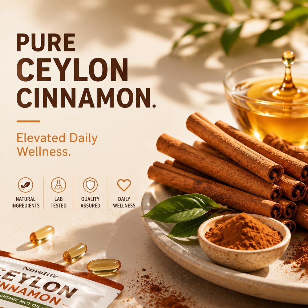 LIONEARA Noralife Ceylon Cinnamon Premium MCT Oil Softgels 300