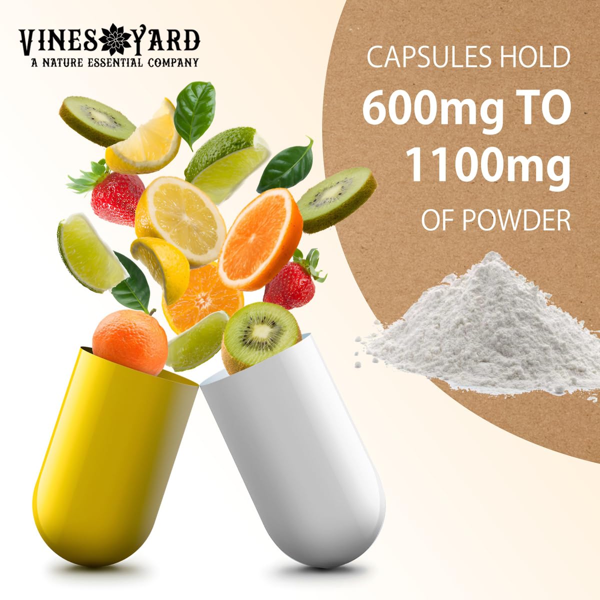Vines Yard Plant Based Empty Capsules Capsule 1000