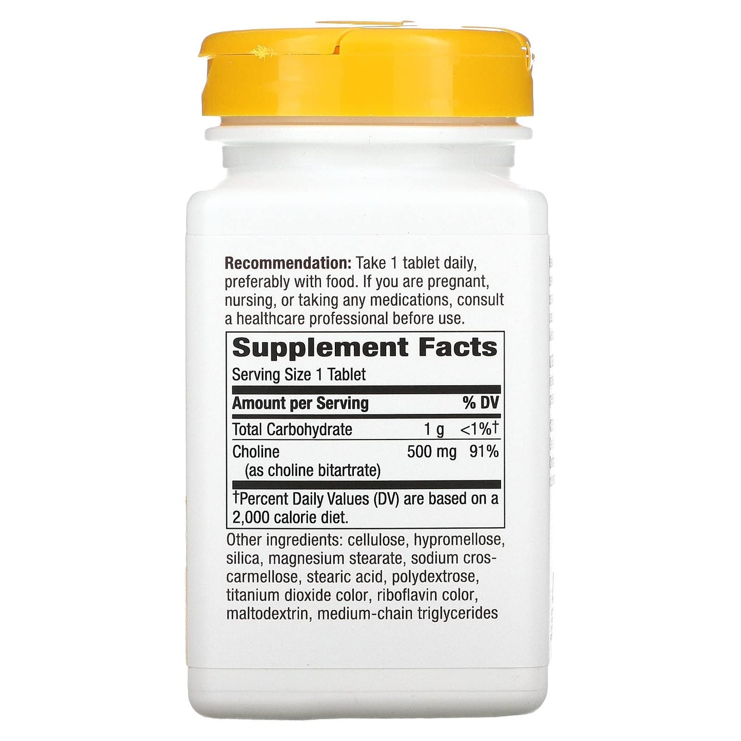Nature's Way Choline 500mg Tablets 100