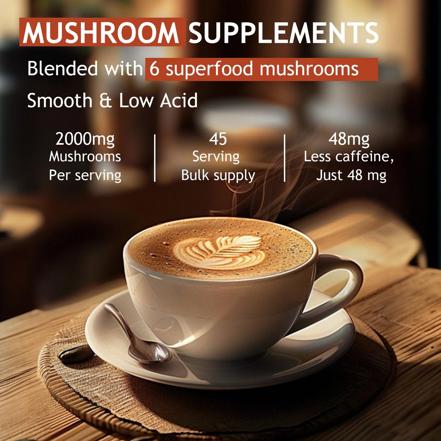 GRGTP Mushroom Coffee Powder, 9.88 oz