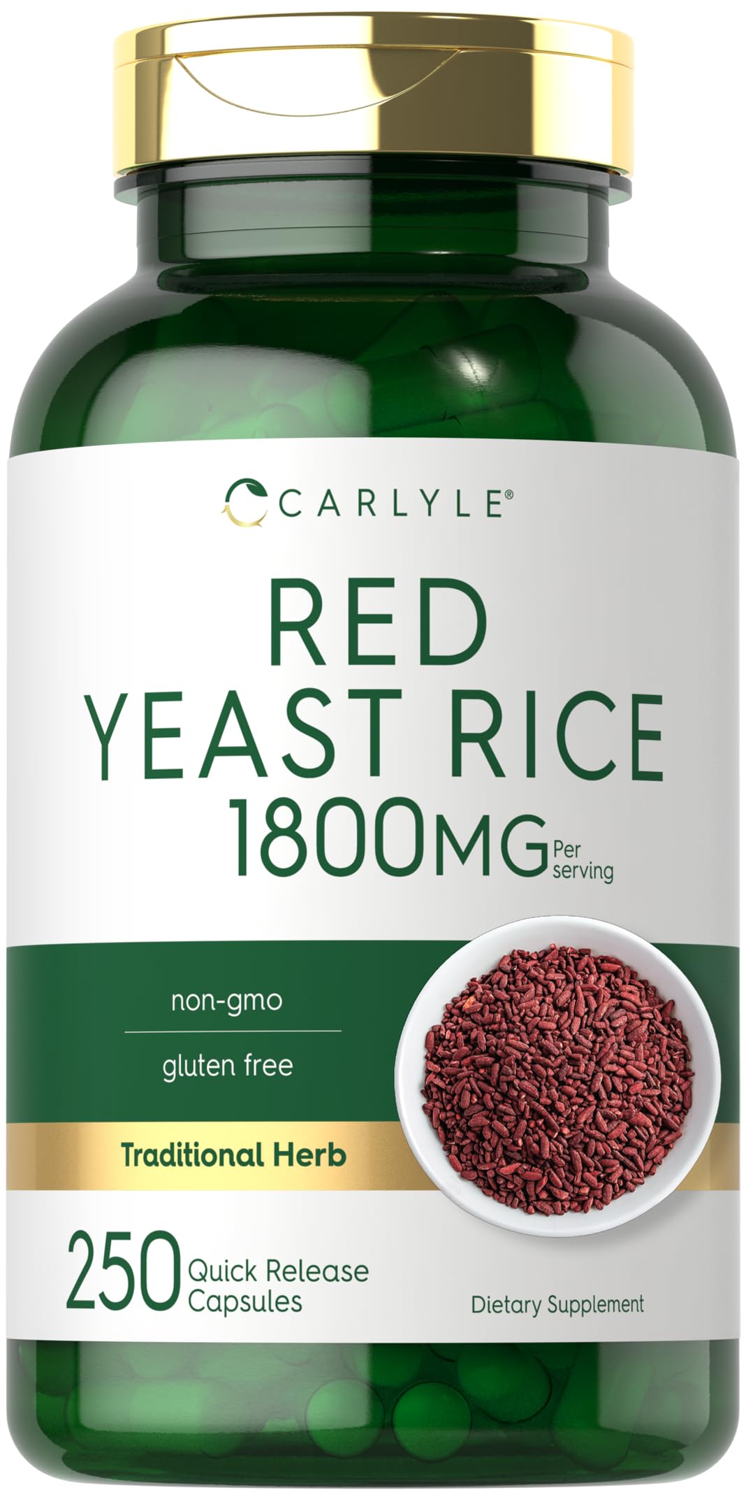 Carlyle Red Yeast Rice Supplement 250 Capsules