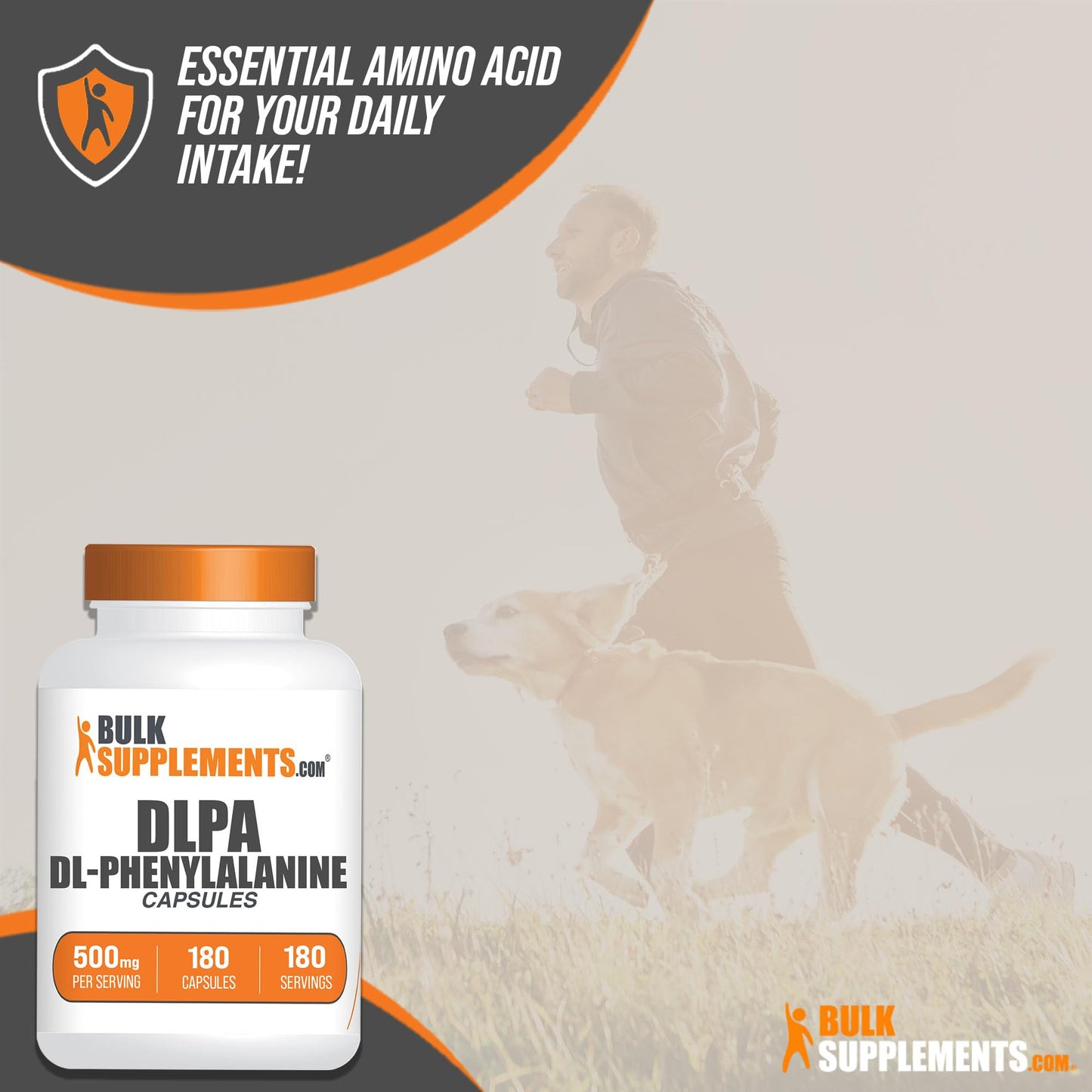 BulkSupplements DL-Phenylalanine Capsules, 180 Capsules