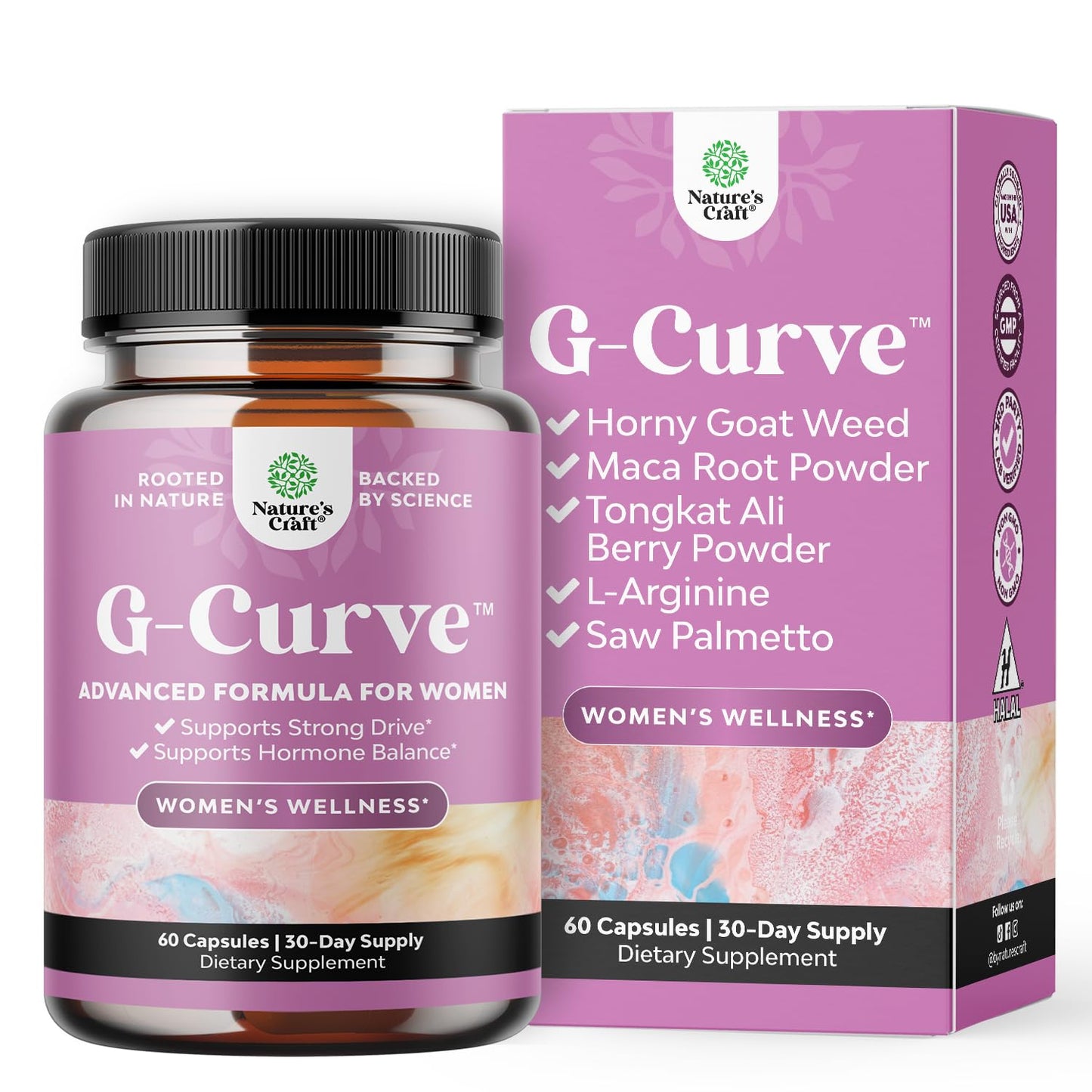Natures Craft G-Curve Butt and Breast Support Capsules 60 Count