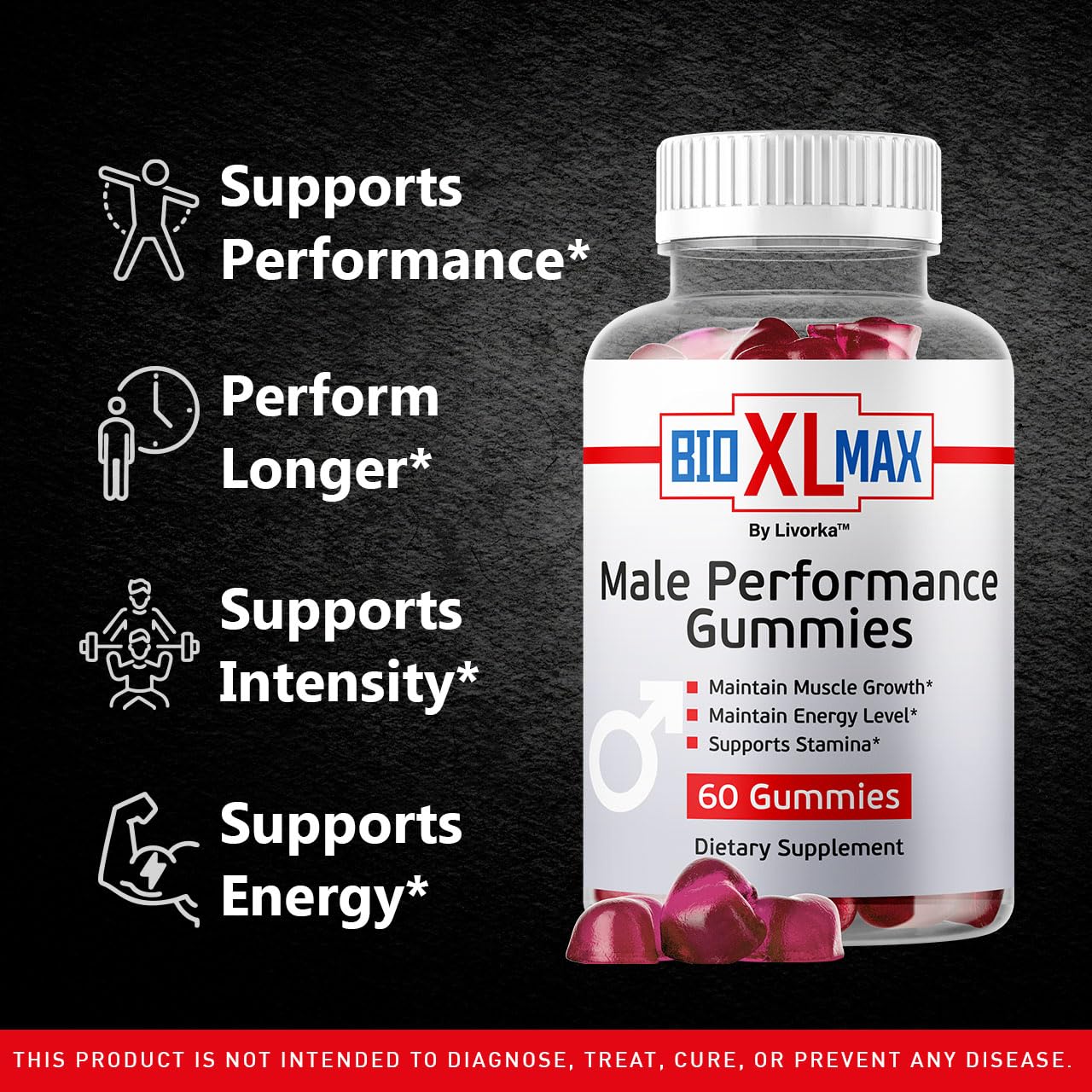 LIVORKA Bio XL Max Gummies 60 Count