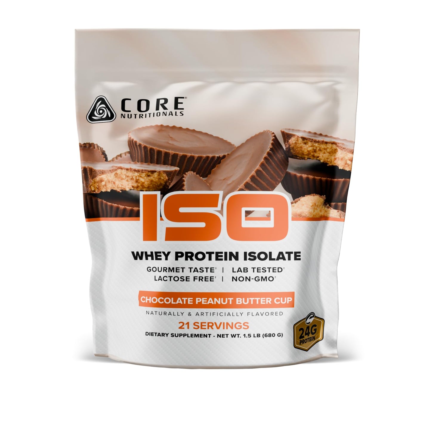 Core Nutritionals ISO Whey Protein Isolate Powder, 24 Servings