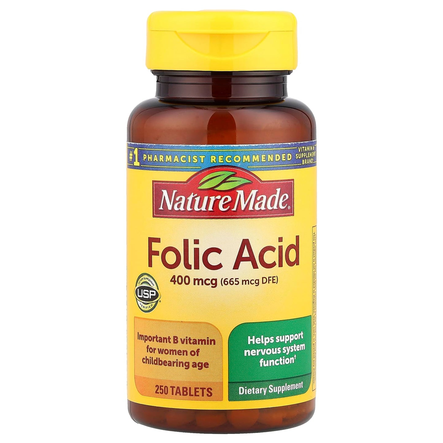 Nature Made Folic Acid Tablets 250 Count