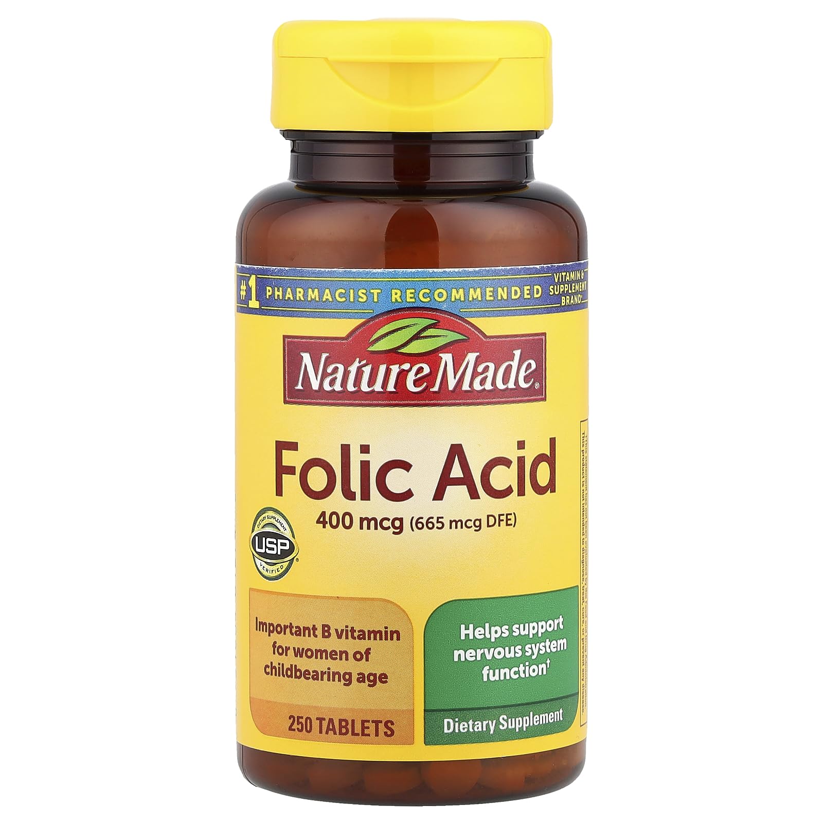 Nature Made Folic Acid Tablets 250 Count