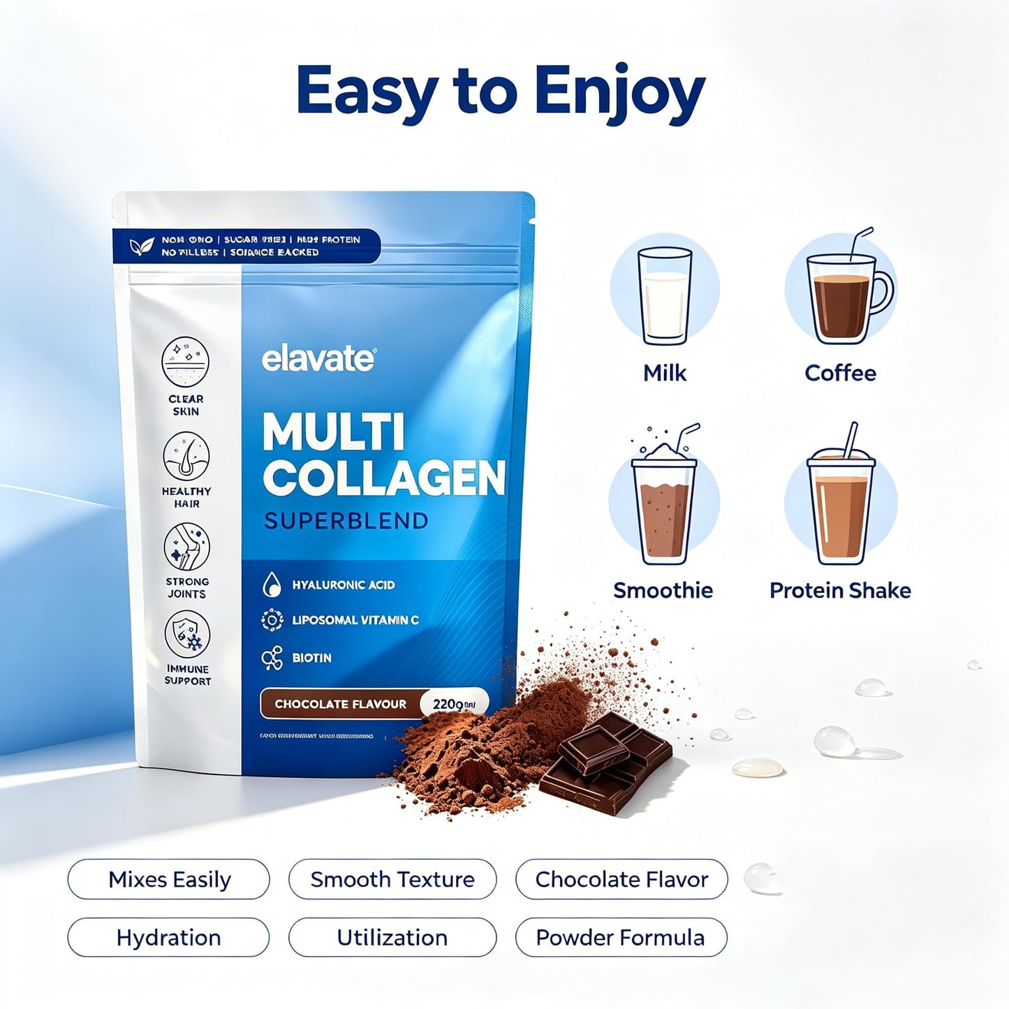 Renovia Oil Elevate Multi Collagen Superblend Powder 0.22 oz