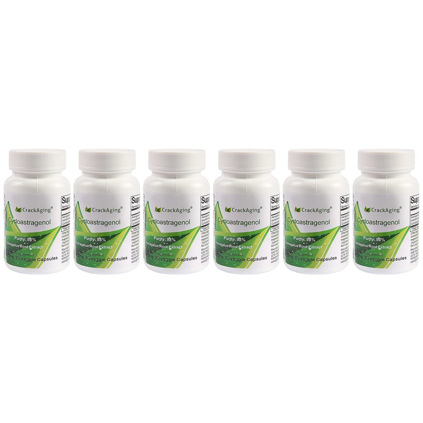 Crackaging Super-Absorption Cycloastragenol Capsule 25mg/Cap, 180 Capsules
