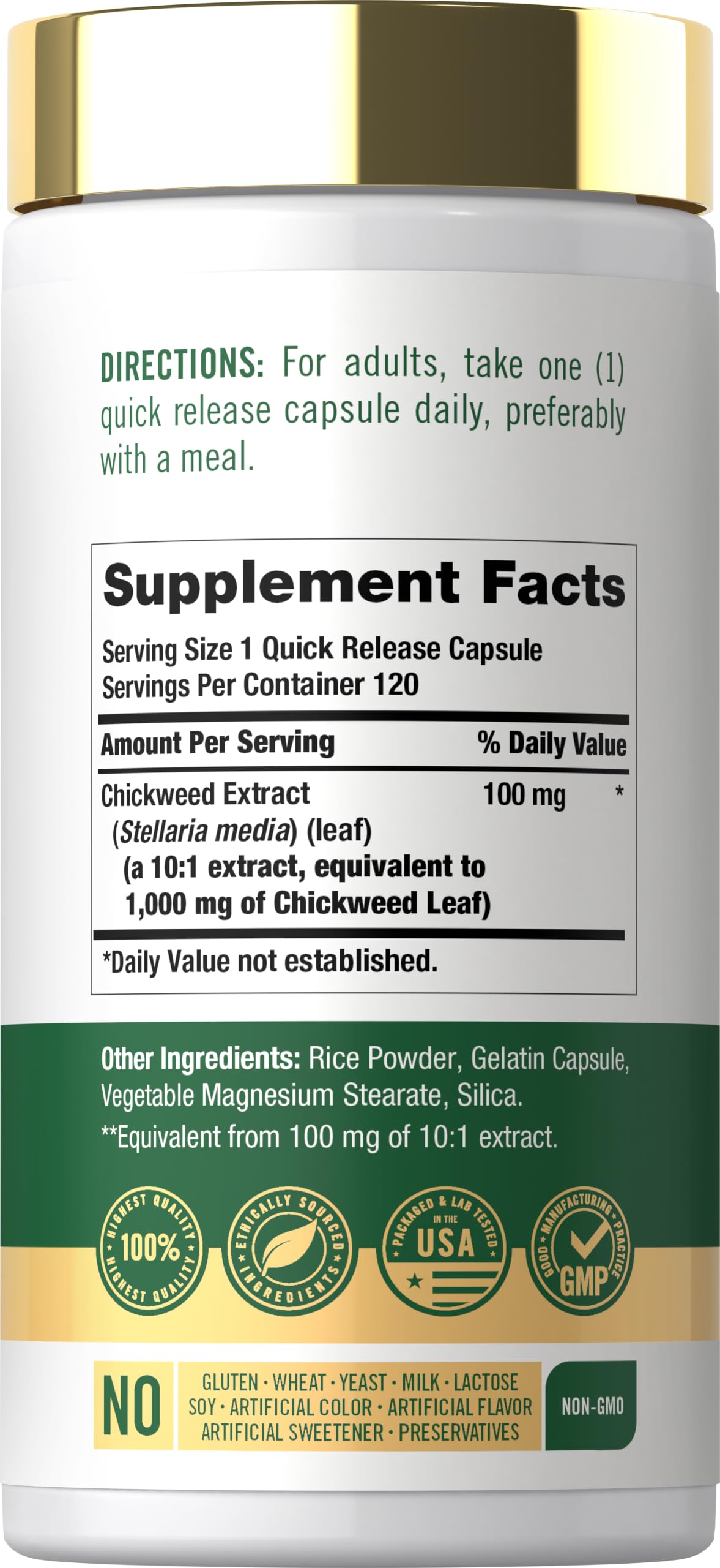 Carlyle Chickweed Supplement Capsule 120 Capsules