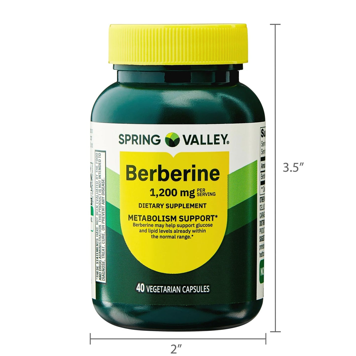 SUREFECT Berberine 1200 mg Capsules, 40 Count