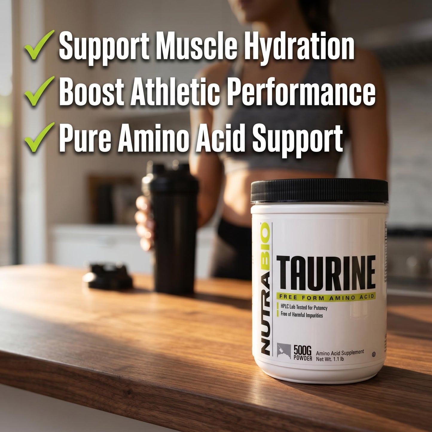 NutraBio Taurine Powder 17.6 oz