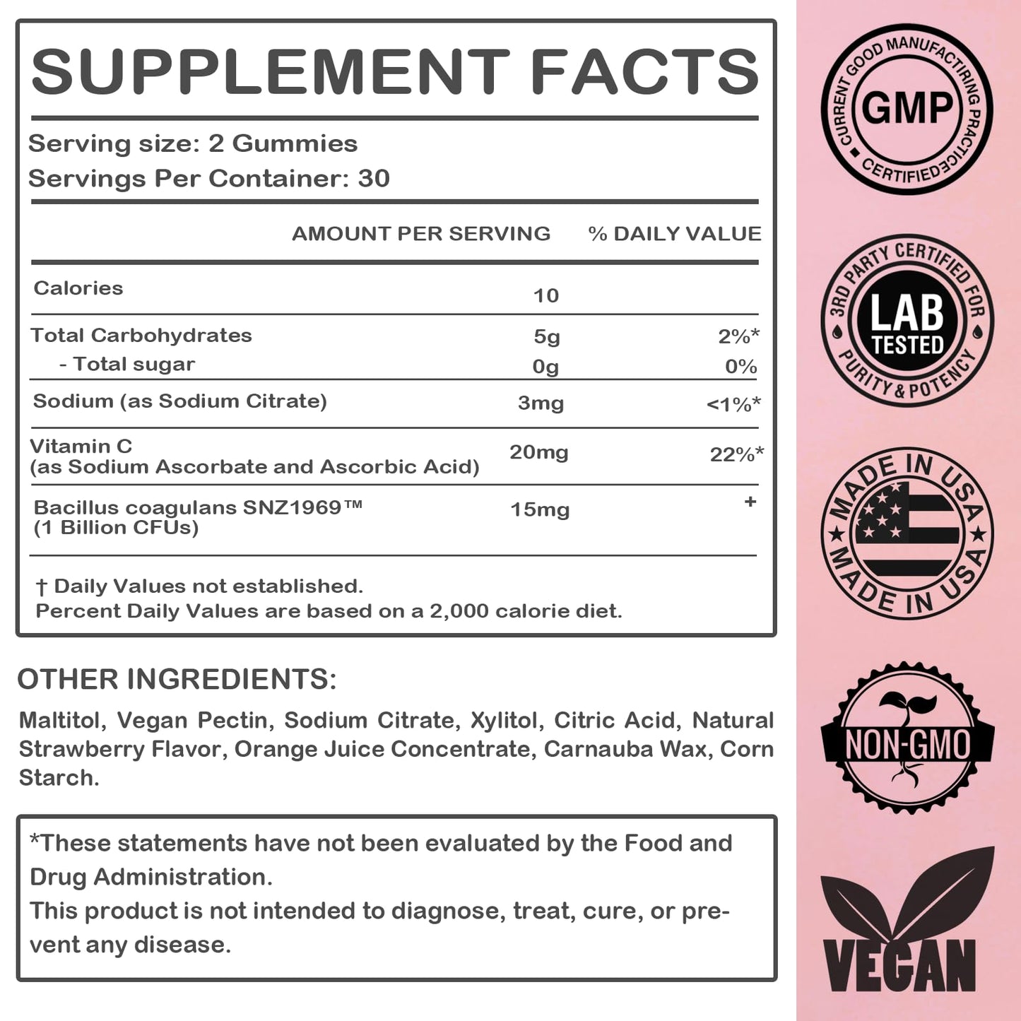 DEXOV Vaginal Probiotic Feminine Gummies for Women – pH Balance Support & Vitamin C, 60 Gummies