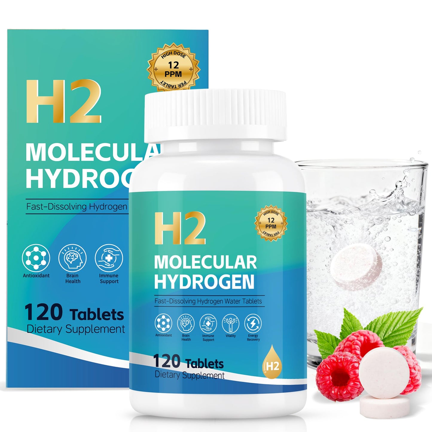 Crobirware Molecular Hydrogen Water Tablets, 120 Count