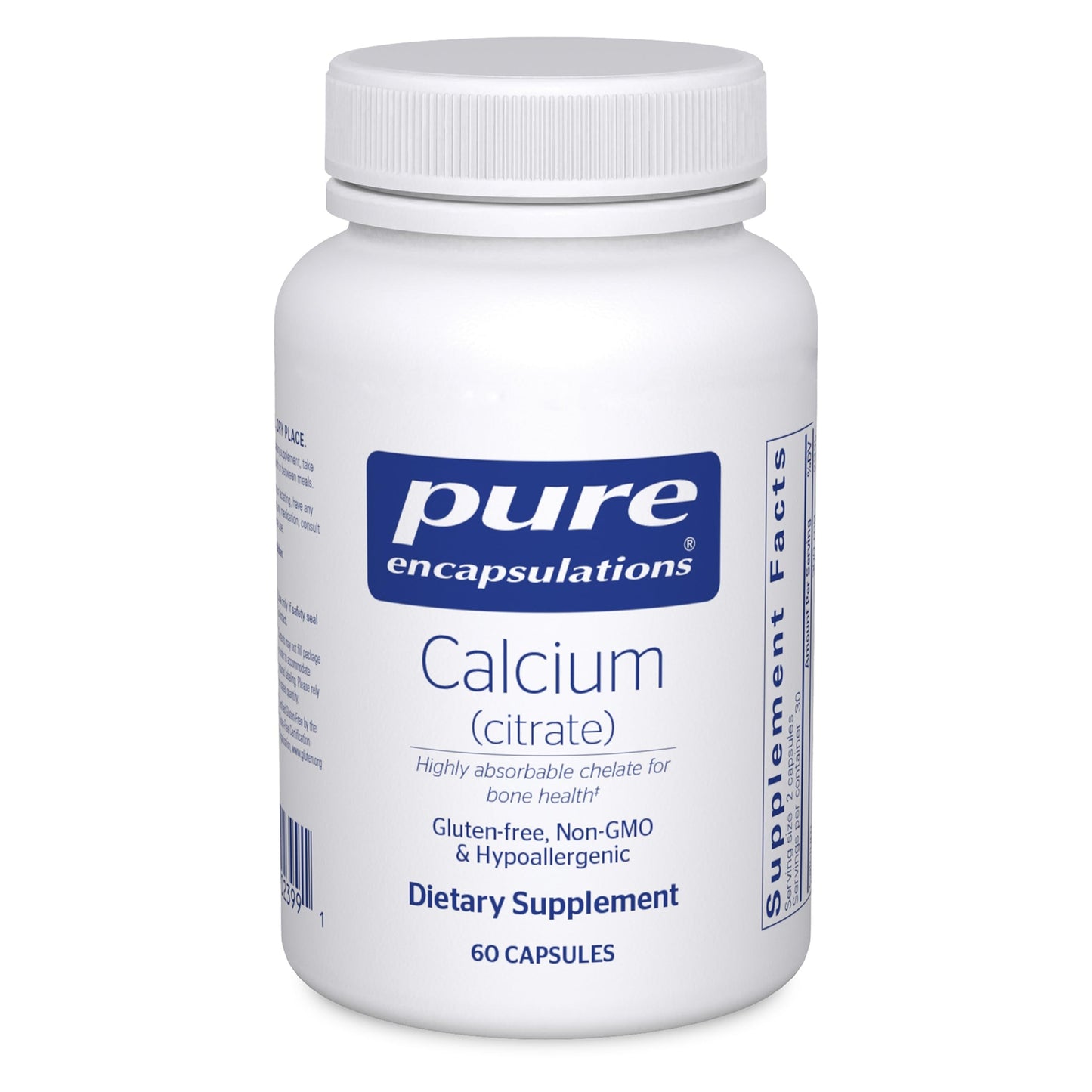 Pure Encapsulations Calcium (Citrate) Capsules, 60 Count